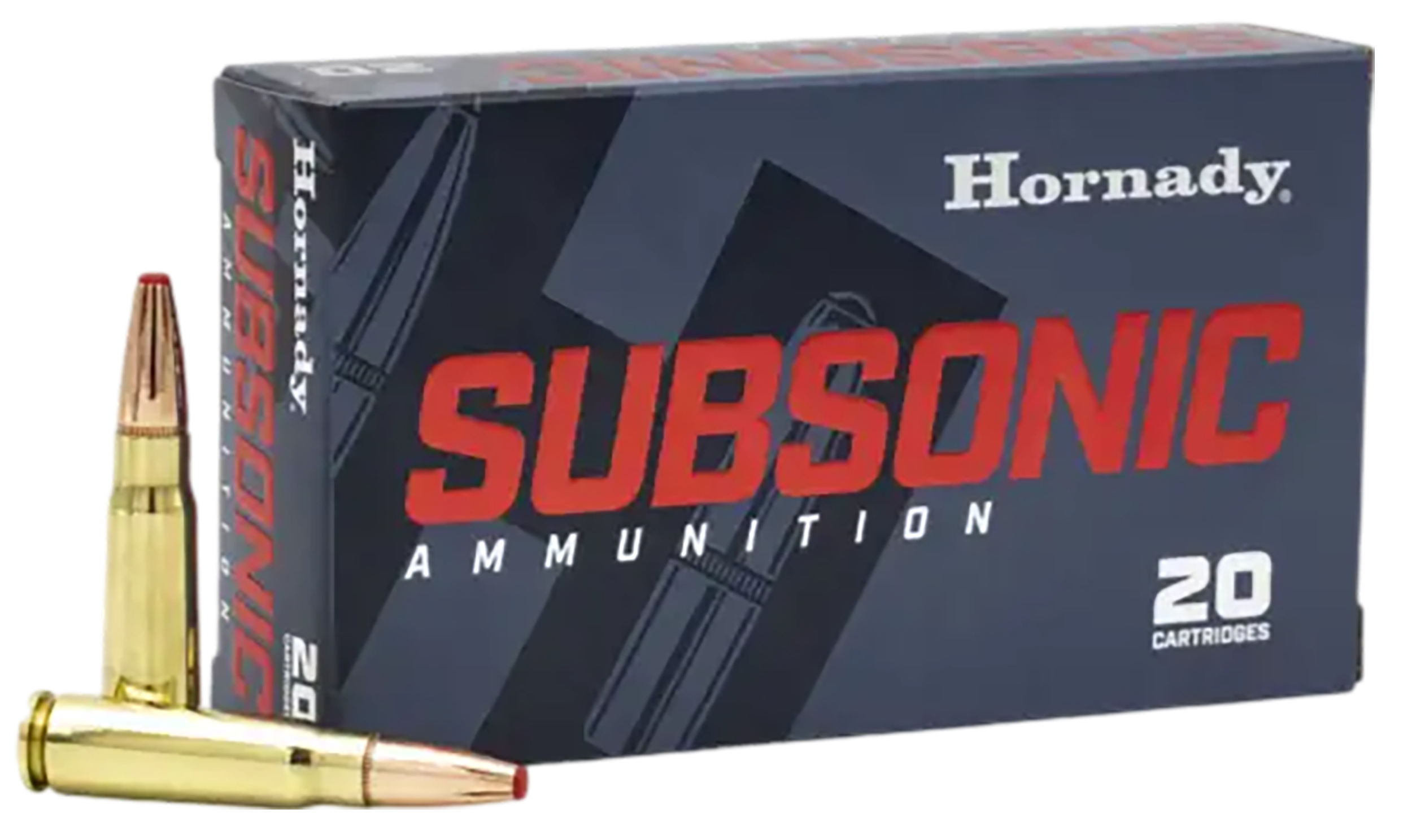 Hornady Subsonic Ammunition 7.62x39mm 255 Grain SUB-X Flexible Polymer Tip 20RD
