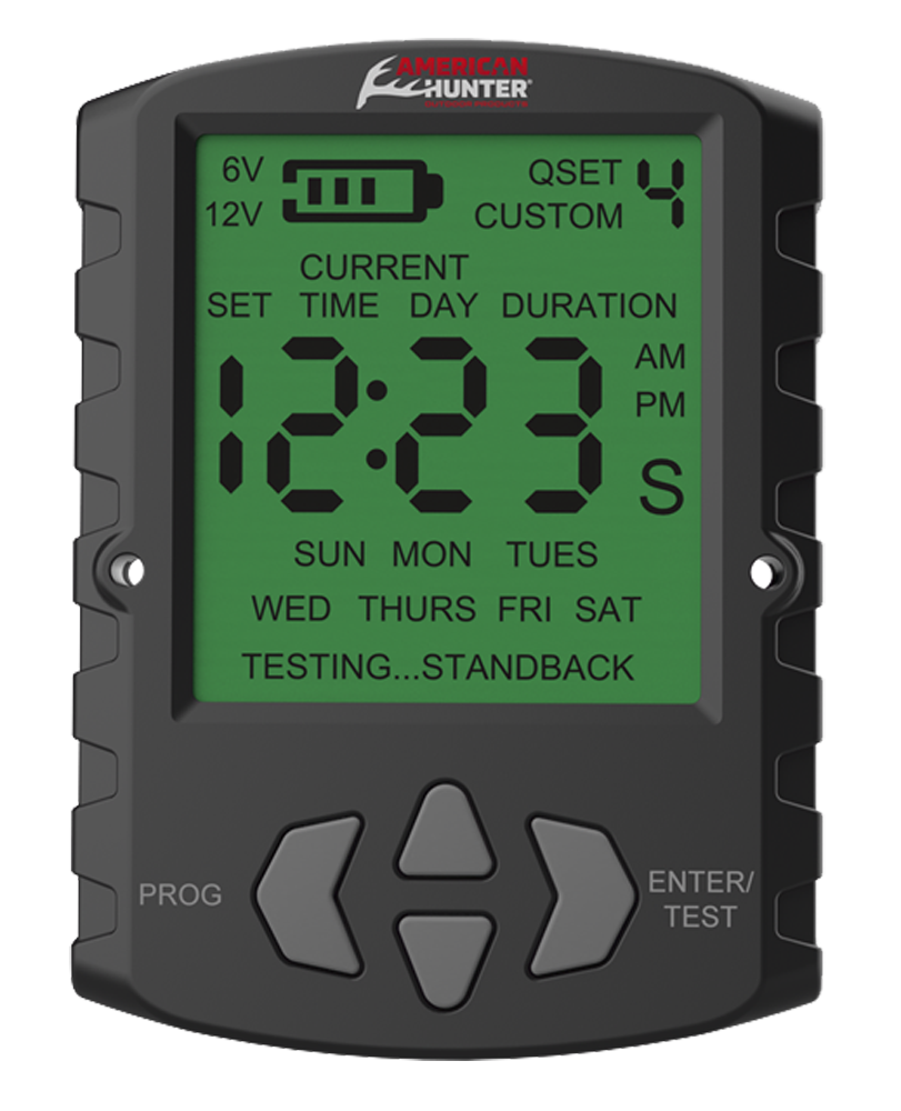 American Hunter AHUTM Universal Digital TimerFeed Timer Black 6/12 Volt