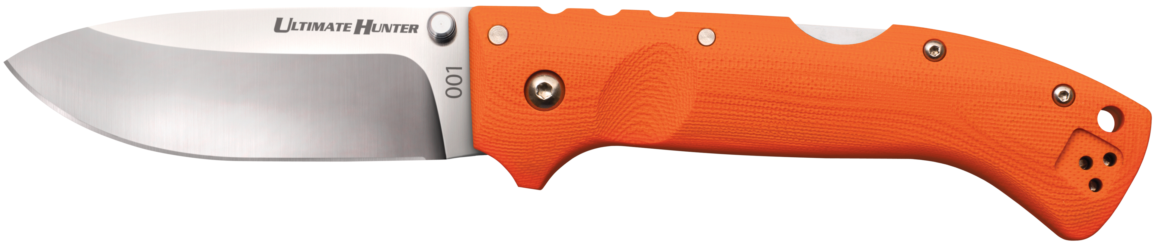 Cold Steel CS30URY Ultimate Hunter3.50" Folding Drop Point Plain American S35VN Blade/5" Orange G10 Handle Includes Belt Clip
