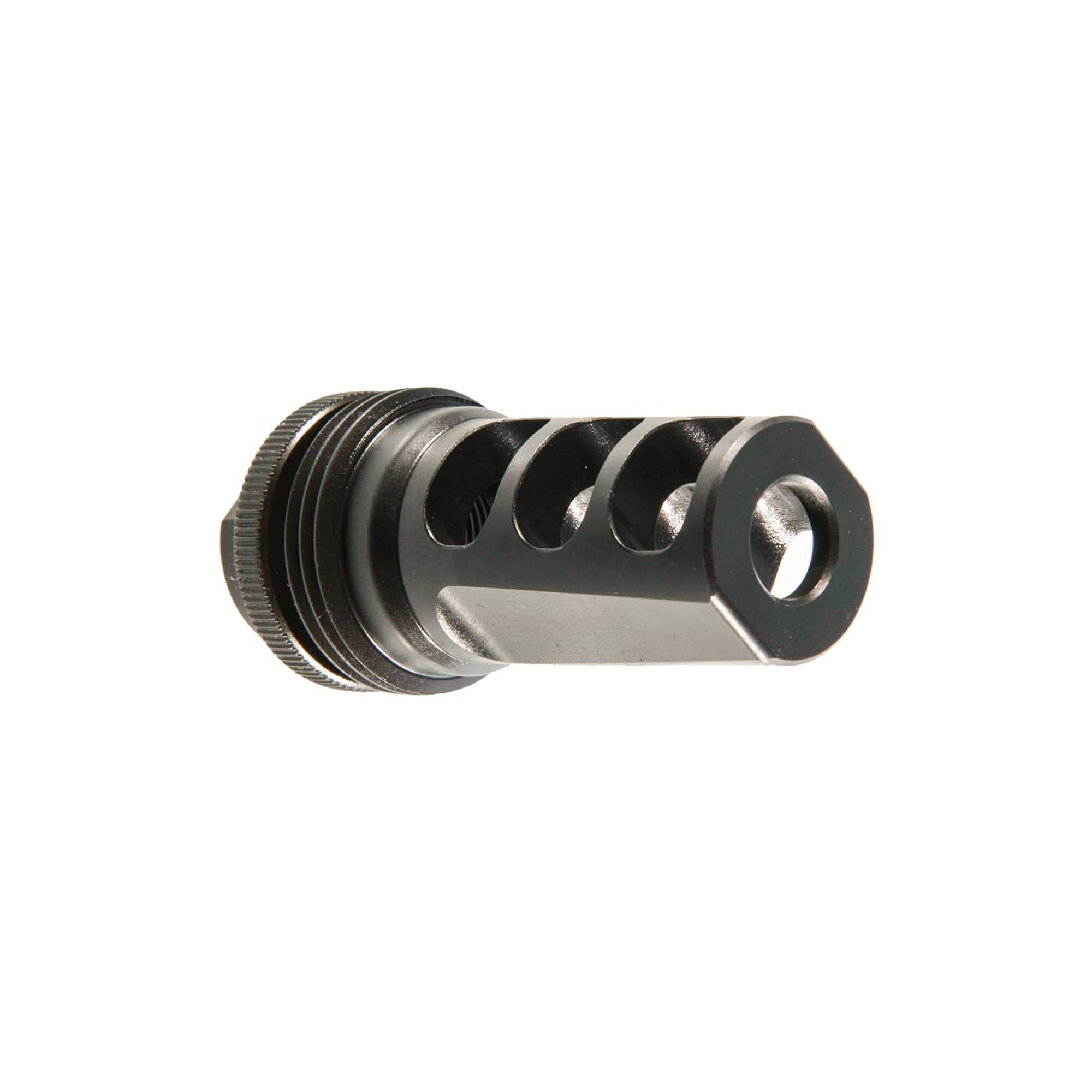 SilencerCo AC142 ASR Muzzle Brake Black Steel with 1/2"-28 tpi Threads for 5.56x45mm NATO