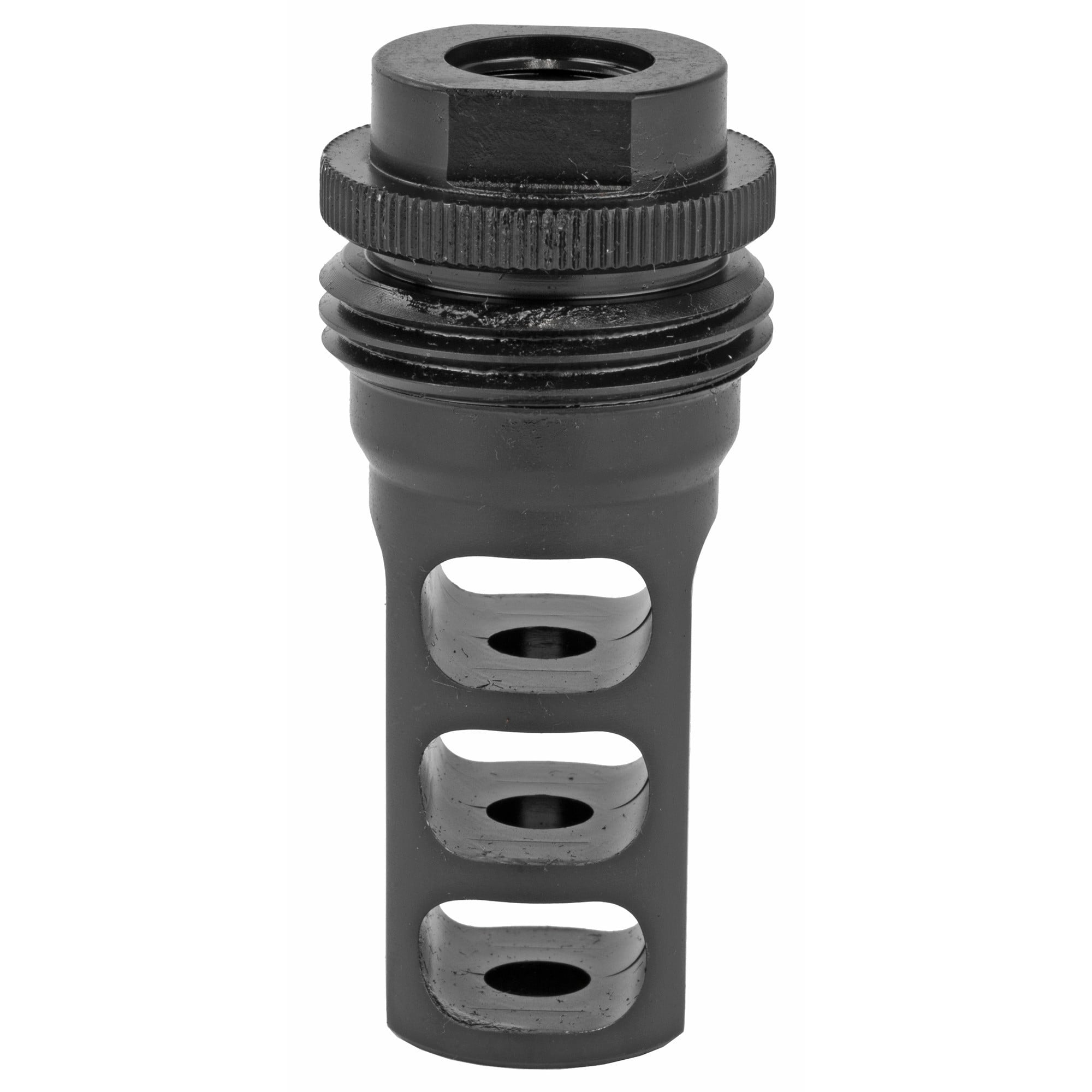 SilencerCo AC142 ASR Muzzle Brake Black Steel with 1/2"-28 tpi Threads for 5.56x45mm NATO