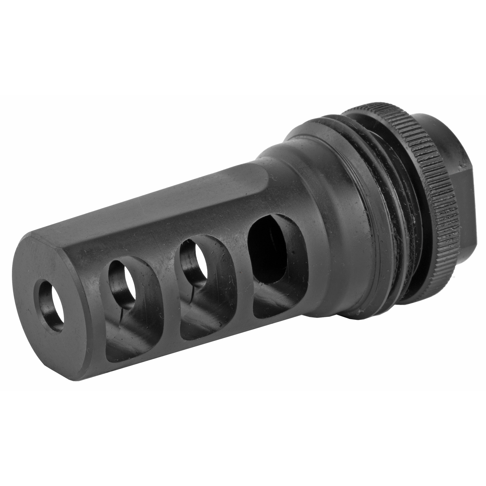 SilencerCo AC142 ASR Muzzle Brake Black Steel with 1/2"-28 tpi Threads for 5.56x45mm NATO