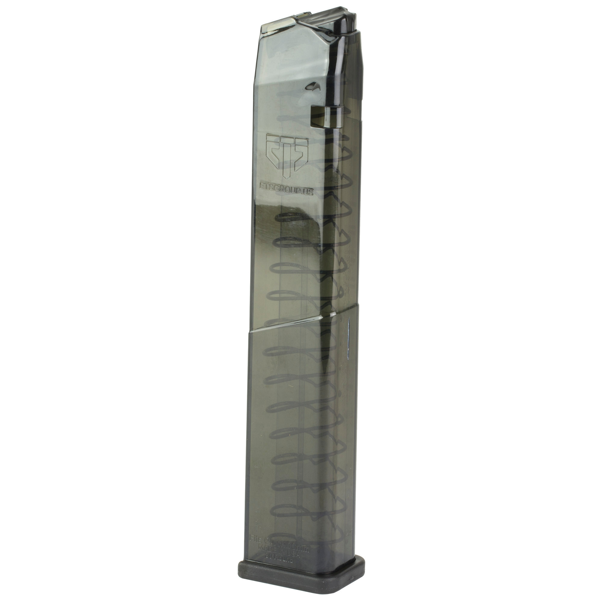 ETS Magazine Glock 20, 29, 40 10mm Auto Polymer Translucent