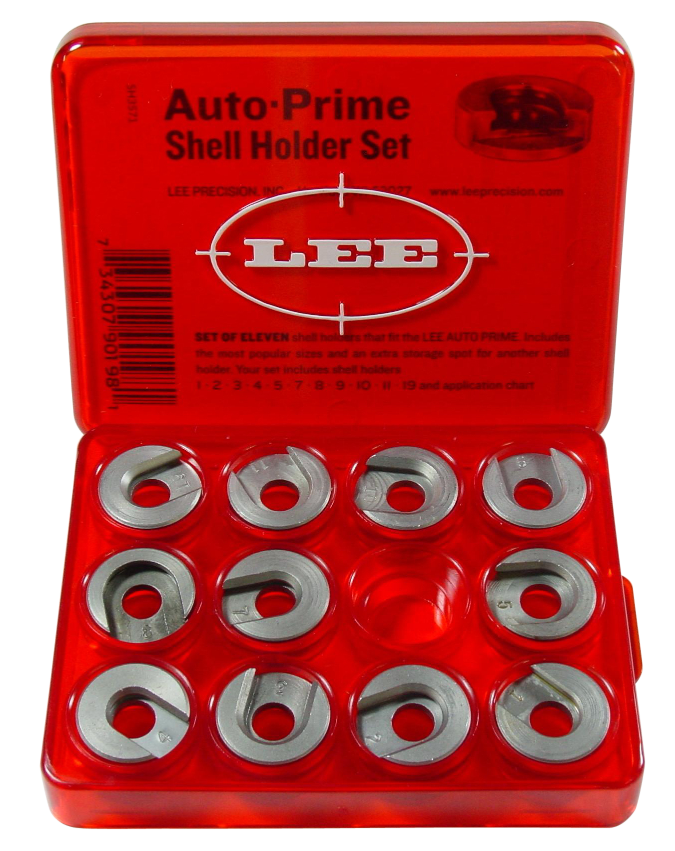 Lee Auto Prime Hand Priming Tool Shellholder Pack of 11