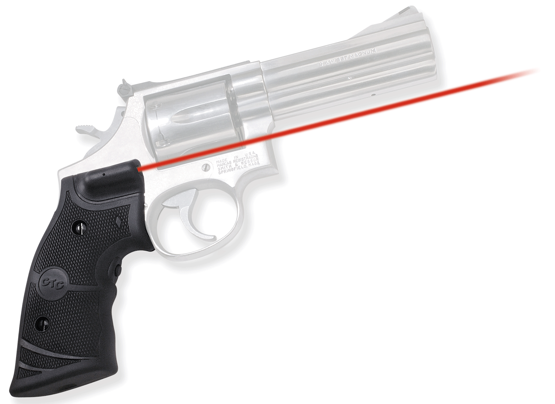 Crimson Trace Lasergrips Smith & Wesson K-, L-Frame Revolver Rubber Black