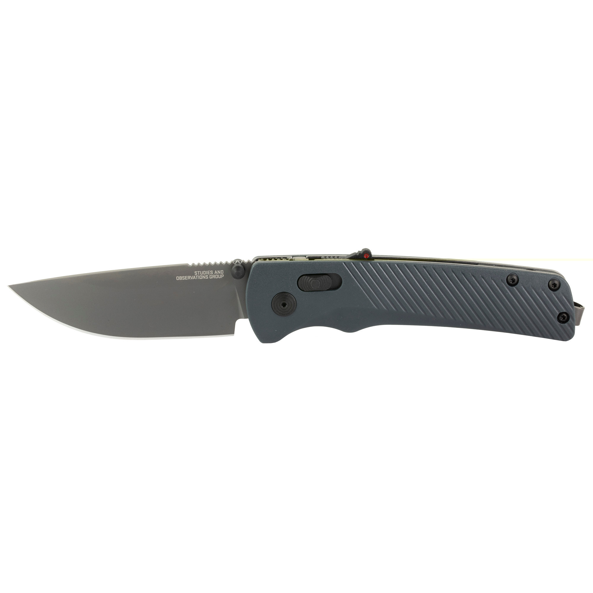 S.O.G SOG11180541 Flash AT 3.45" Folding Plain TiNi Cryo D2 Steel Blade/Urban Grey GRN Handle Includes Pocket Clip