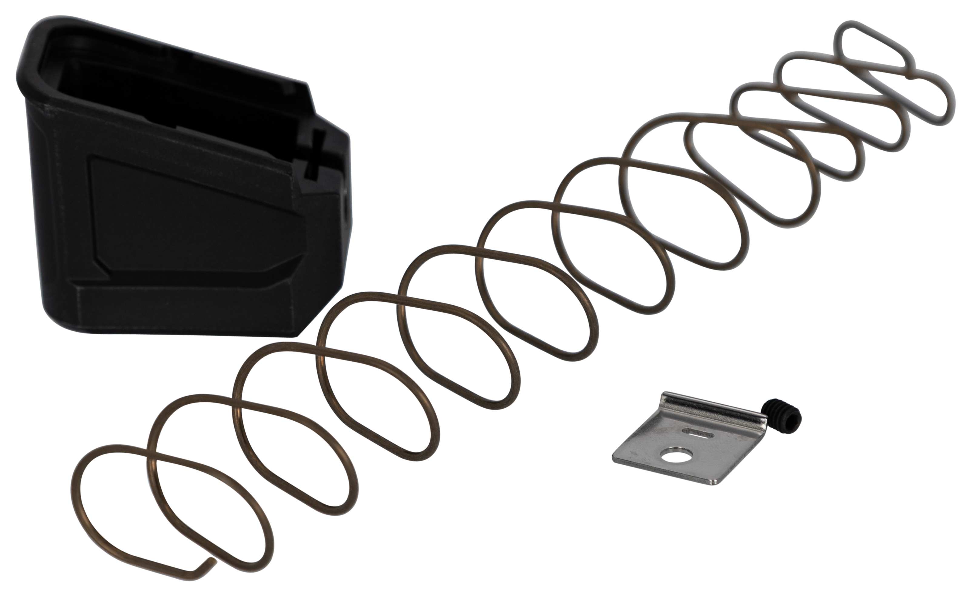 Strike Industries EMPG9&40 Enhanced Magazine Platemade of Polymer with Black Finish & Extra Gripping Surface for Glock Mags (Adds 6rds 9mm Luger, Adds 5rds 40 S&W)