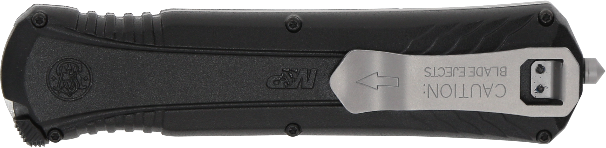 Smith & Wesson Knives 1181878 M&P3.50" Folding Dagger Plain Satin AUS-8A SS Blade 5.16" Black Includes Pocket Clip