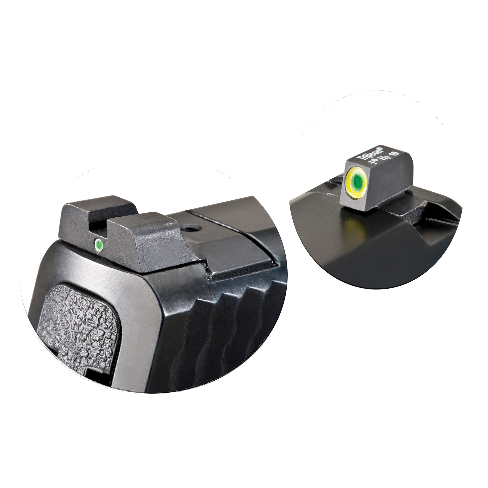 AmeriGlo SW301 i-Dot Sight Set for Smith & Wesson M&PBlack | Green Tritium with LumiGreen Outline Front SightGreen Tritium i-Dot Rear Sight
