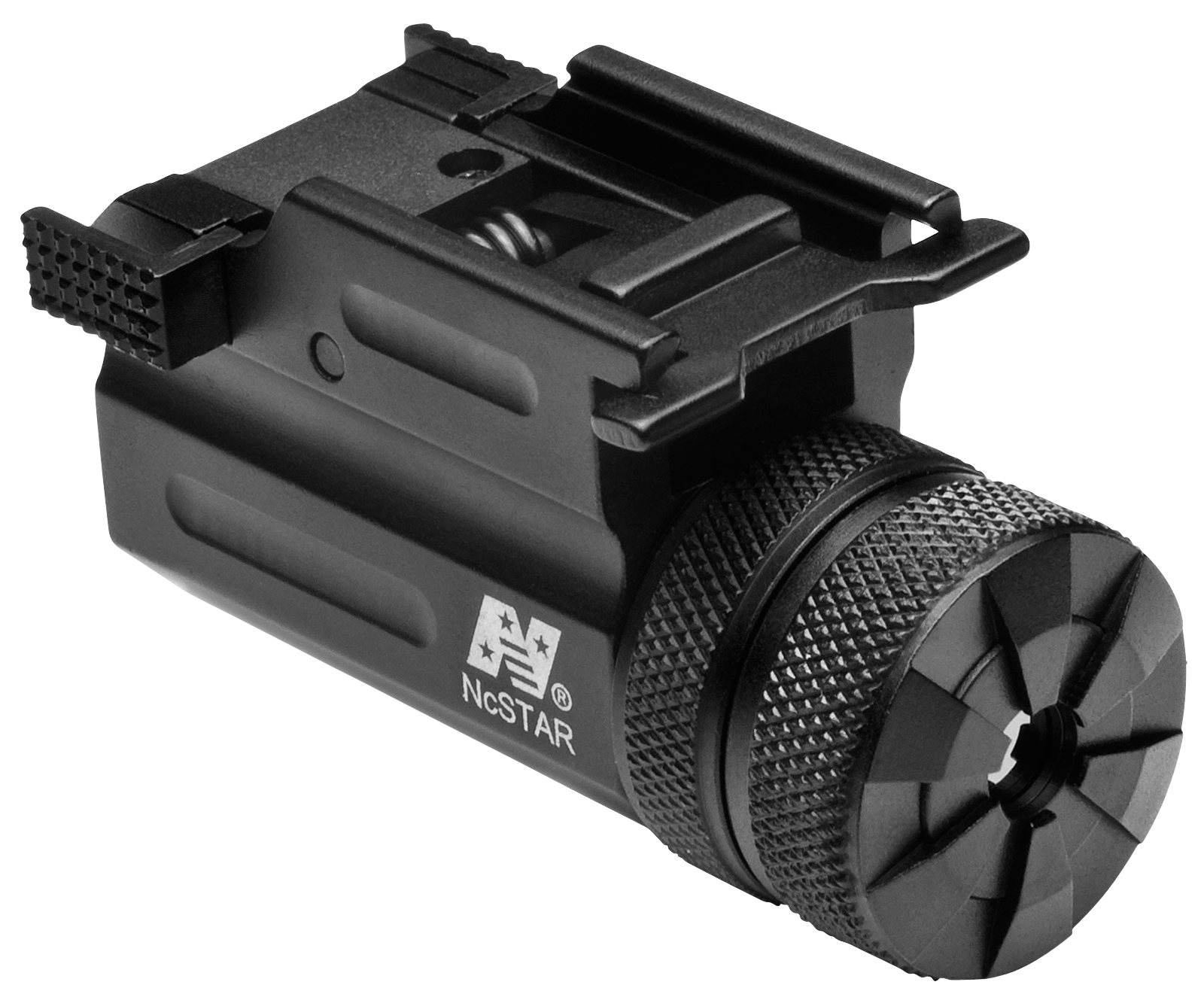 NcStar AQPTLMG Compact Laser 5mW Green Laser with 532nM Wavelength, Black Anodized Finish, & QR Weaver Style Mount for Compact & Subcompact Pistols