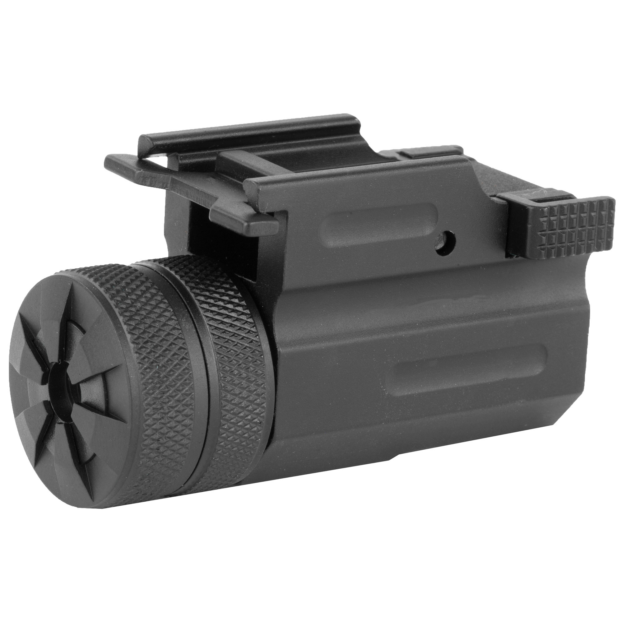 NcStar AQPTLMG Compact Laser 5mW Green Laser with 532nM Wavelength, Black Anodized Finish, & QR Weaver Style Mount for Compact & Subcompact Pistols