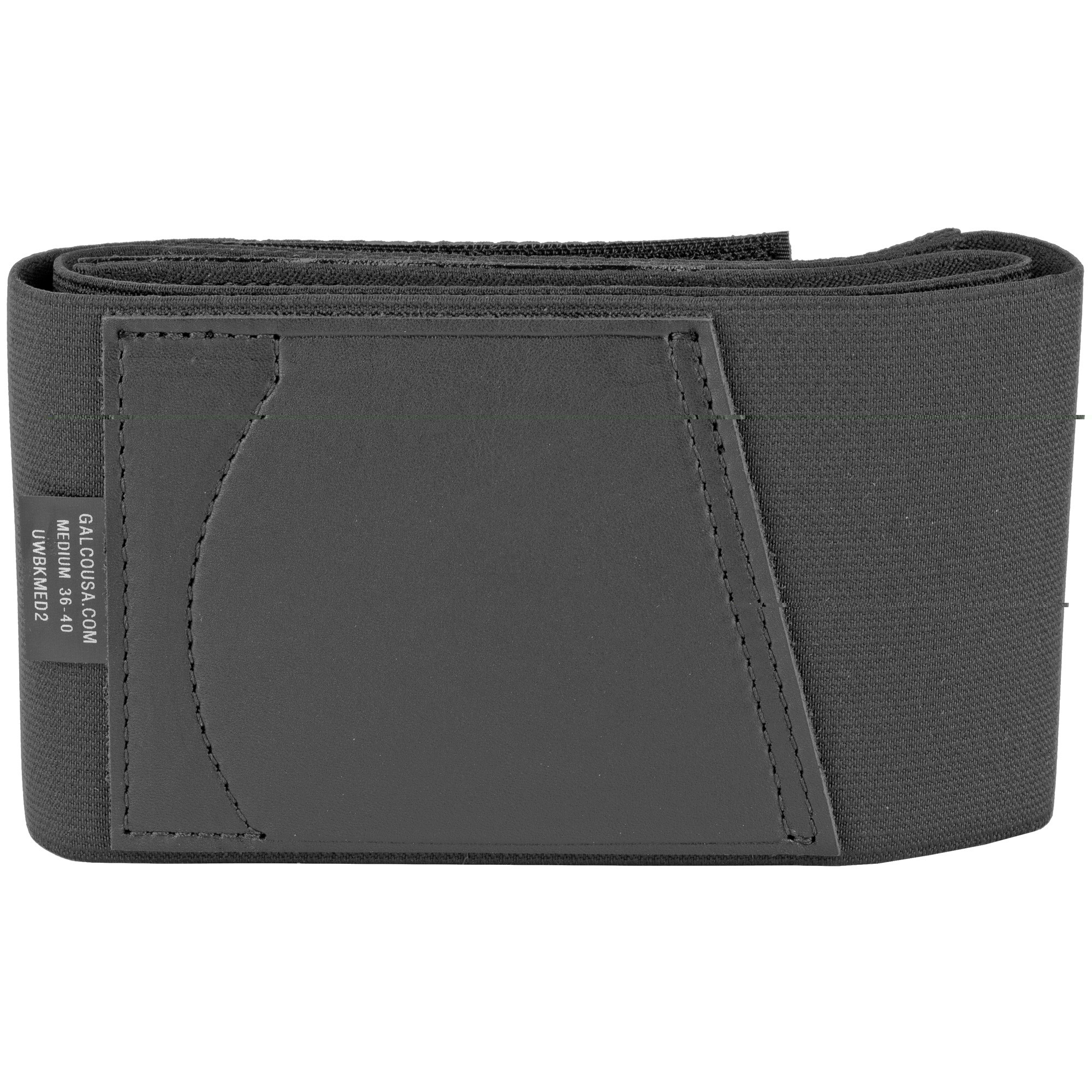 Galco UWBKMED2 UnderWraps 2.0 Black Medium Leather/Nylon Handgun