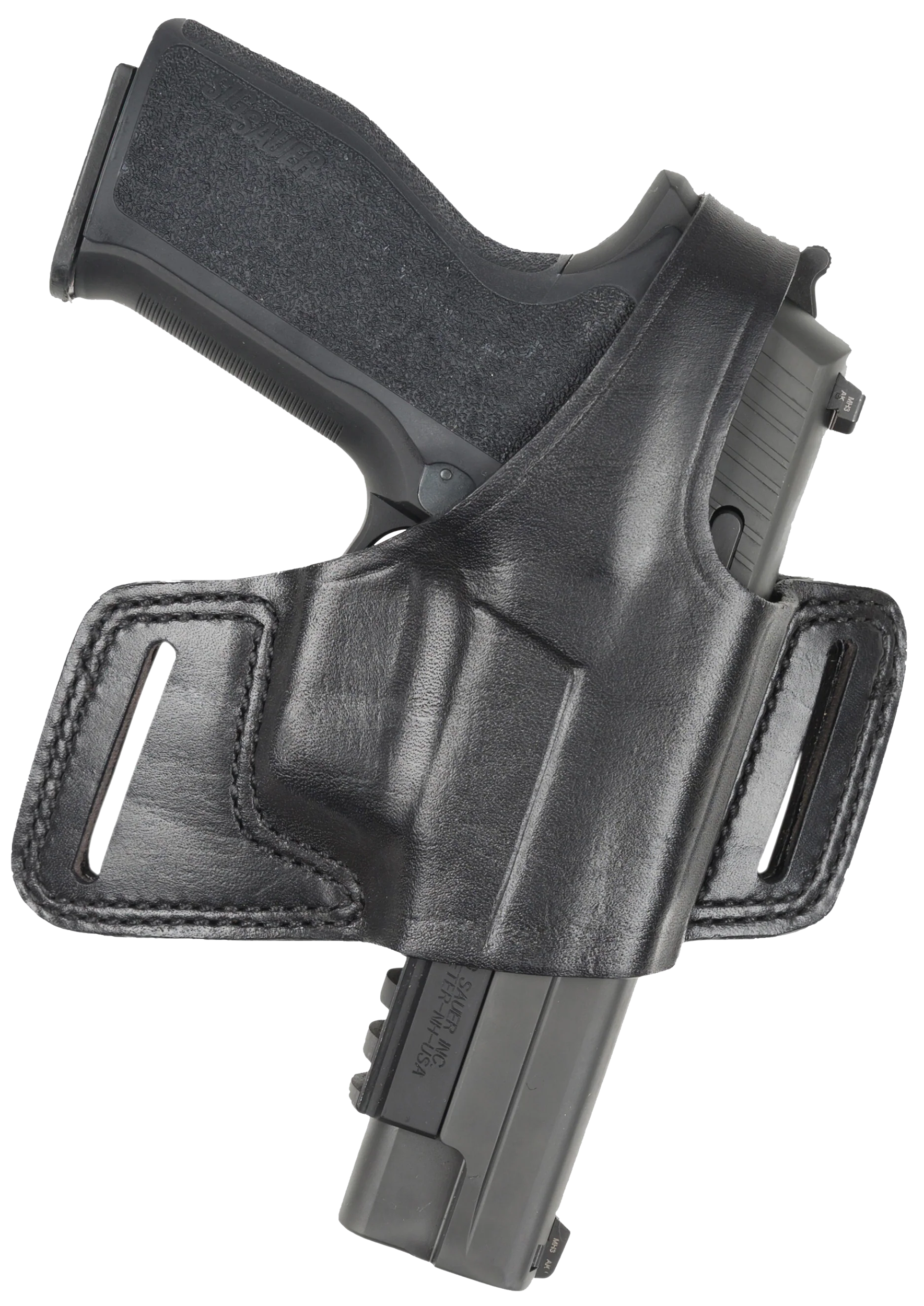 Bianchi 15706 Black WidowOWB Size 01 Black Leather Belt Slide Fits S&W J Frame Fits Taurus 85 Fits Charter Arms Undercover Right Hand