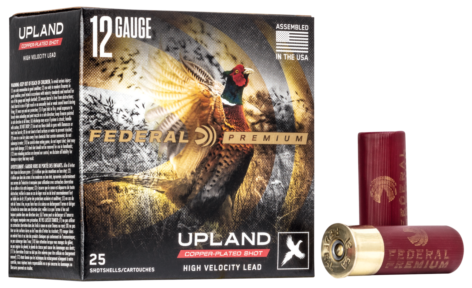 Federal P12875 Premium Wing-Shok High Velocity 12 Gauge 2.75" 1 1/8 oz 1500 fps 7.5 Shot 25ea