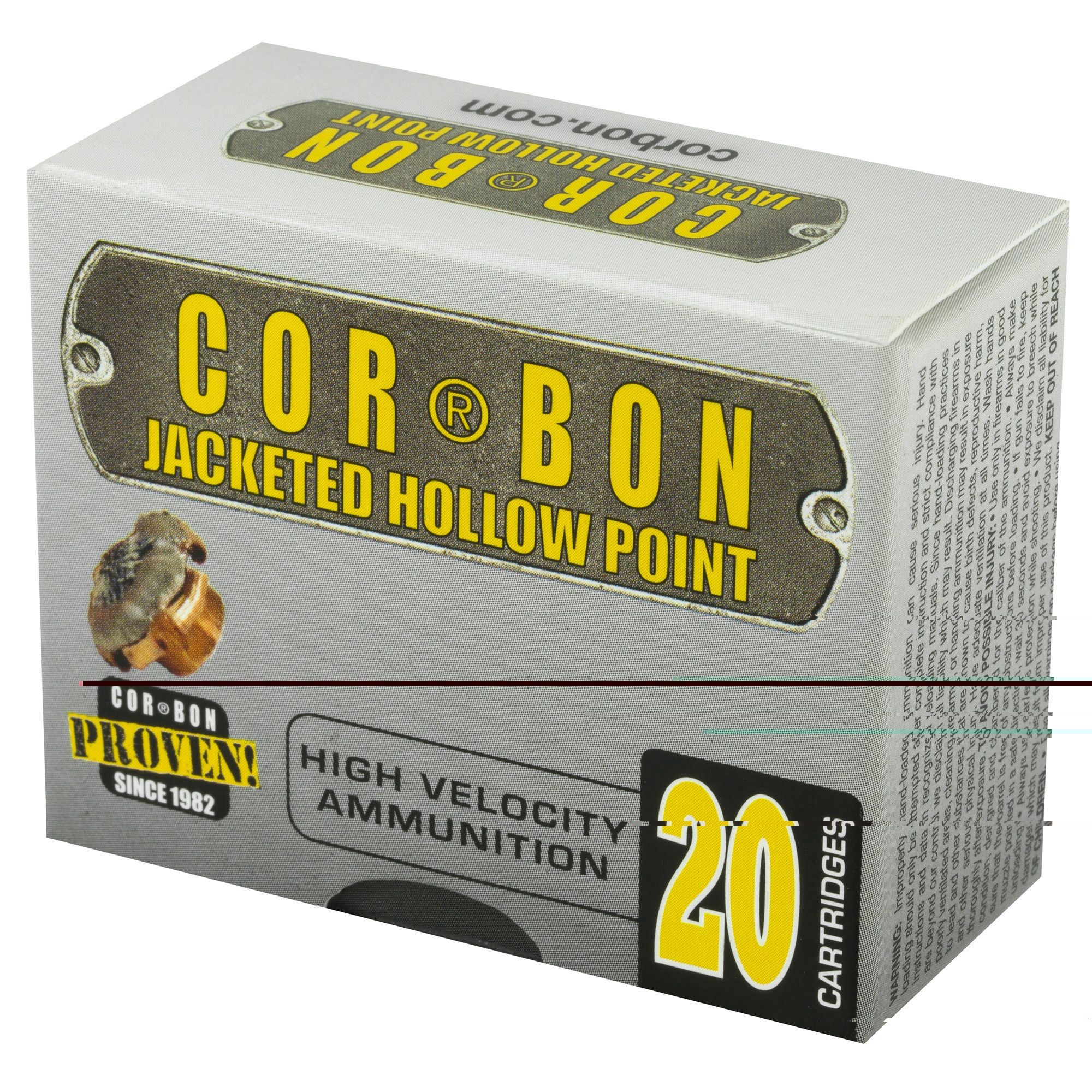 CorBon Self Defense 380 ACP 20rd Ammo 90 Grain JHP 25 Boxes Per Case