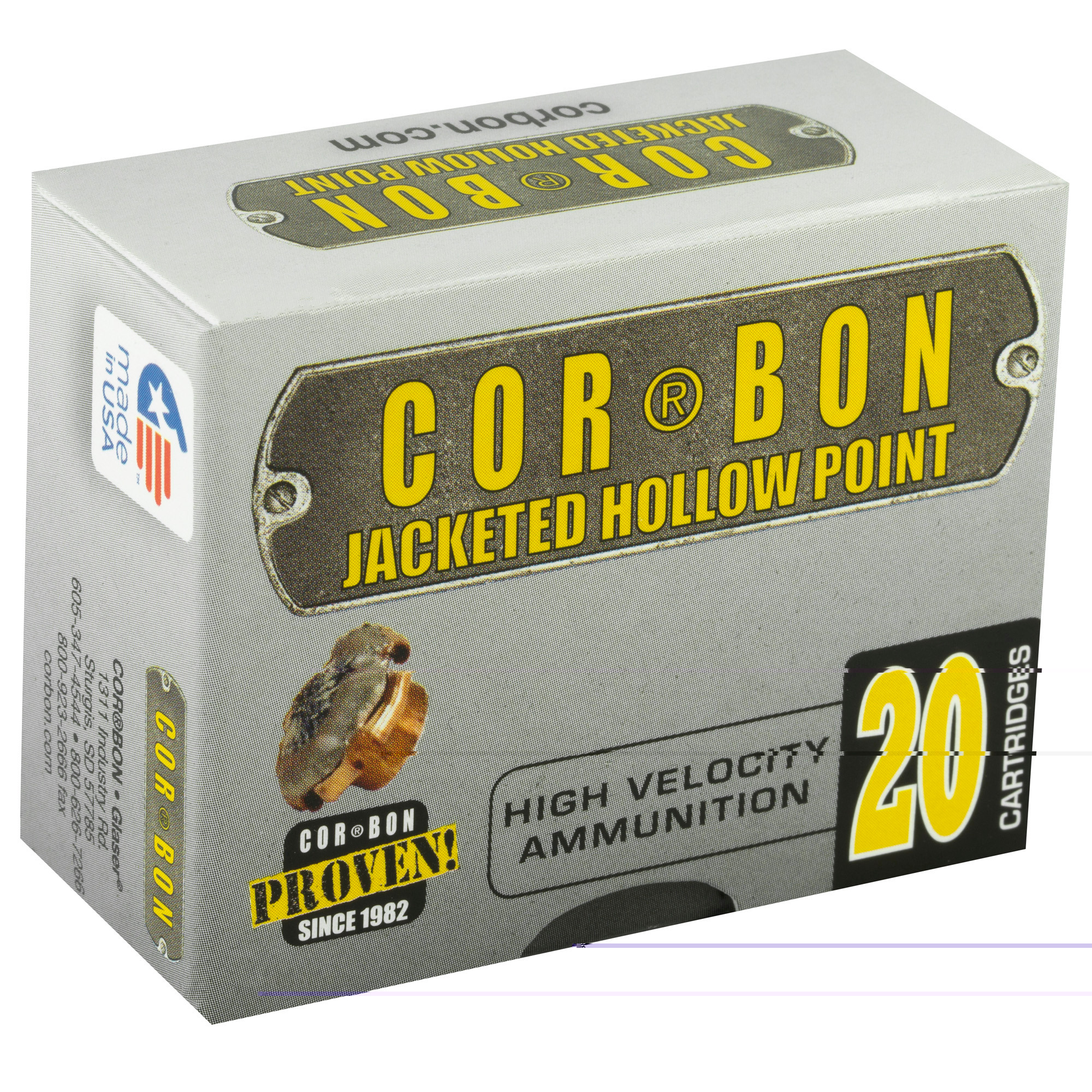 CorBon Self Defense 380 ACP 20rd Ammo 90 Grain JHP 25 Boxes Per Case