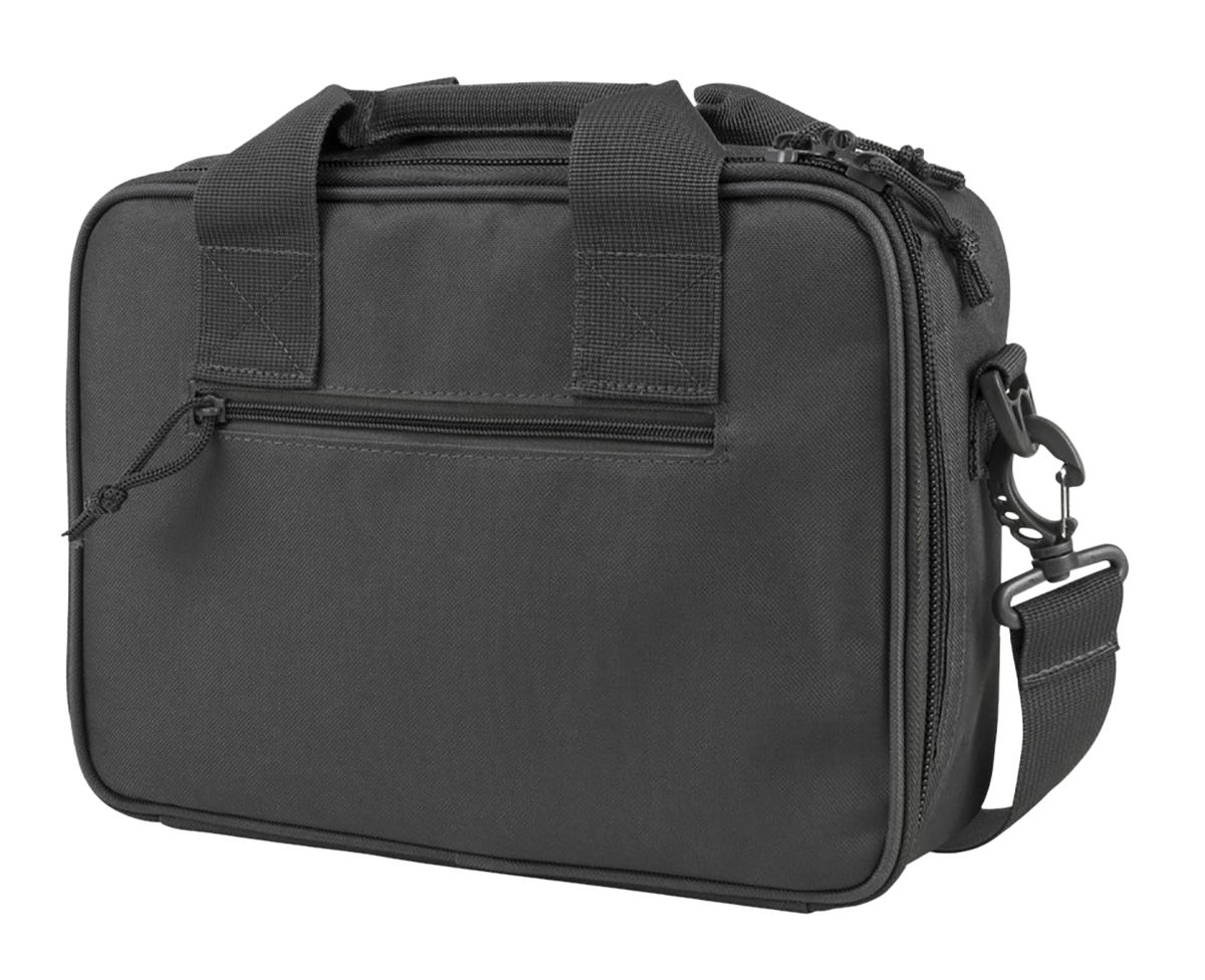 NcStar CPDX2971U VISM Double Pistol Range Bag with Mag Pouches, Loop Fasteners, Zippers, Padding & Urban Gray Finish