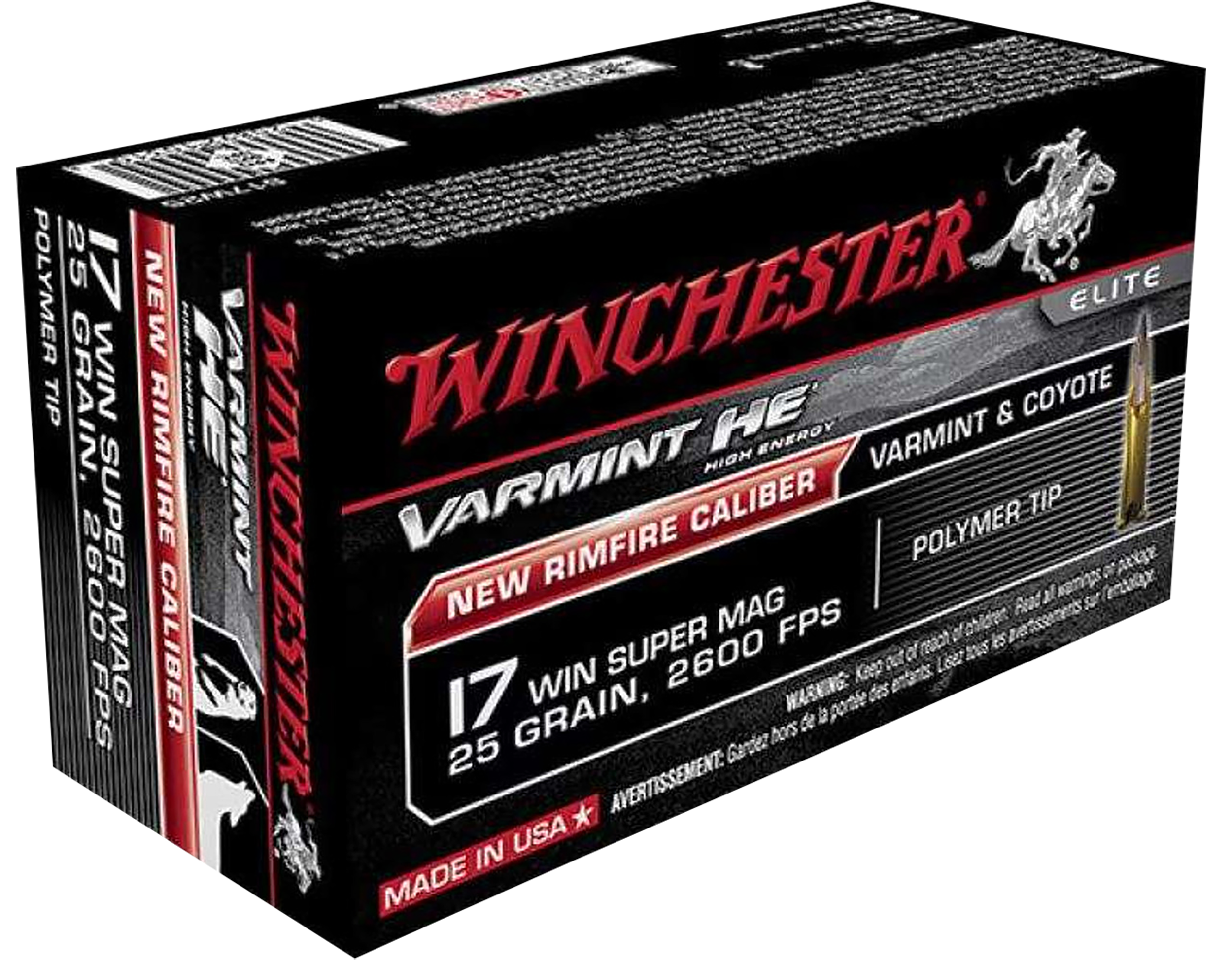 Winchester Ammo X17W25 Super X17 WSM 25 gr Jacketed Hollow Point (JHP) 50 Bx/10 Cs