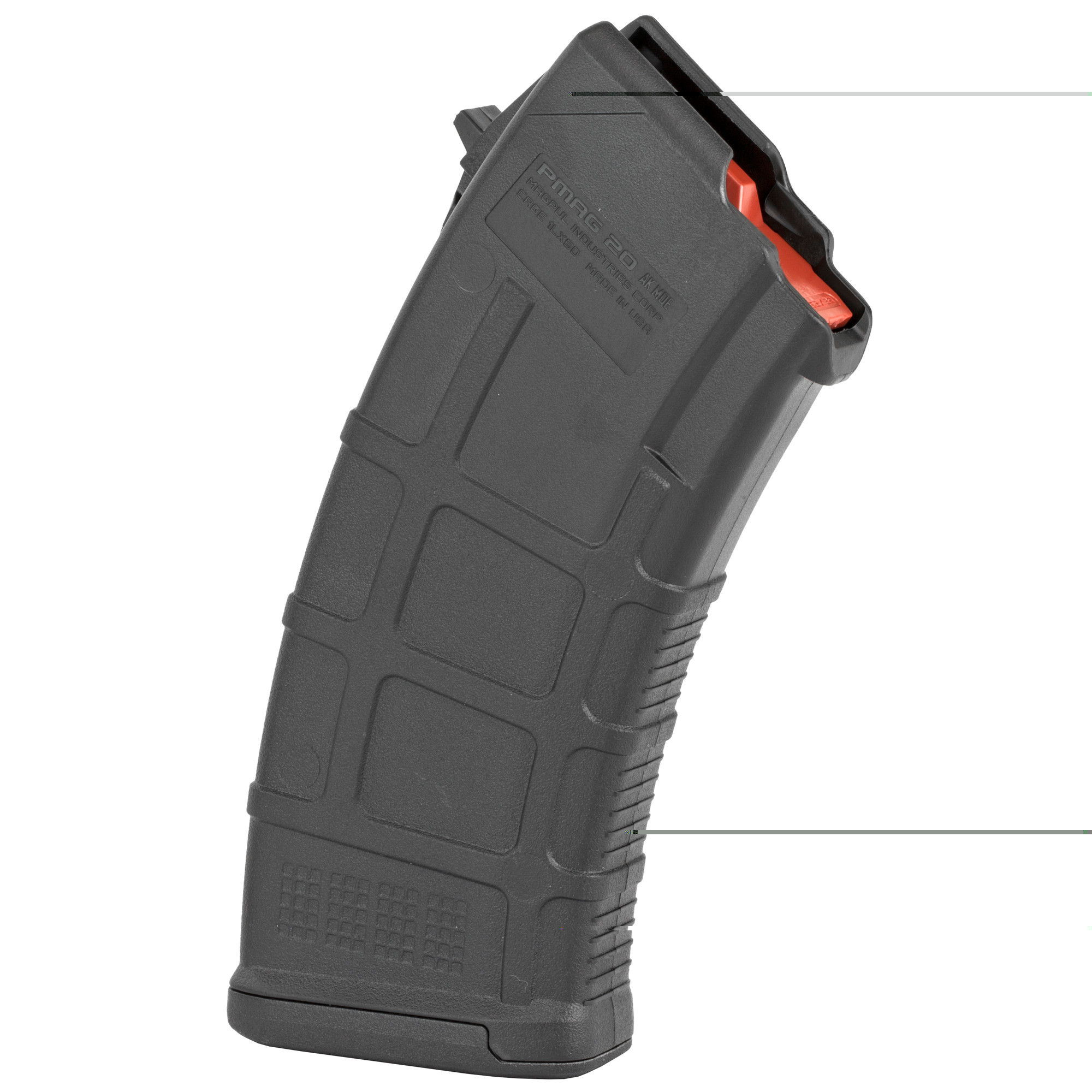 Magpul PMAG 30 AK/AKM MOE Magazine AK-47 7.62x39mm Polymer Black