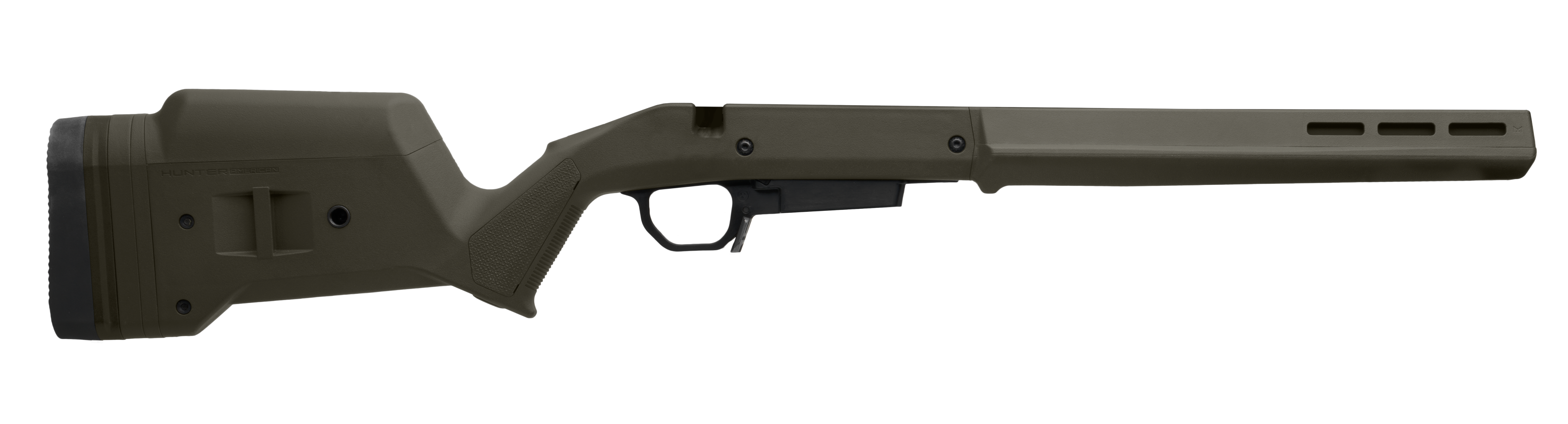 Magpul MAG1207-ODG Hunter American Stock OD Green Adjustable Synthetic Stock with Aluminum Chassis for Short Action Ruger American Right Hand Includes STANAG Mag Well