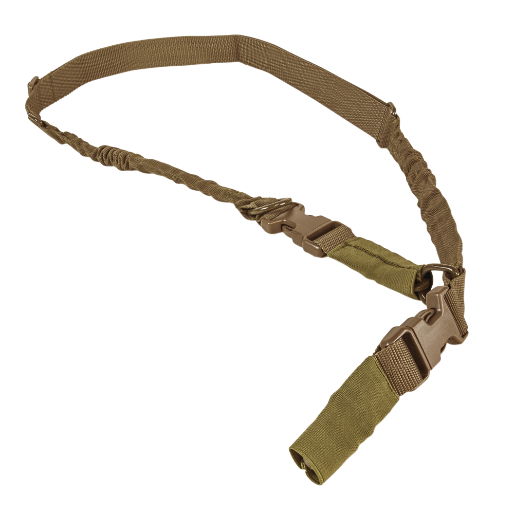 NcStar AARS21PT VISM Sling 1.25" 55"-72" Adjustable Bungee Tan Nylon Strap w/Elastic Shock-Cord2or1 Point Sling