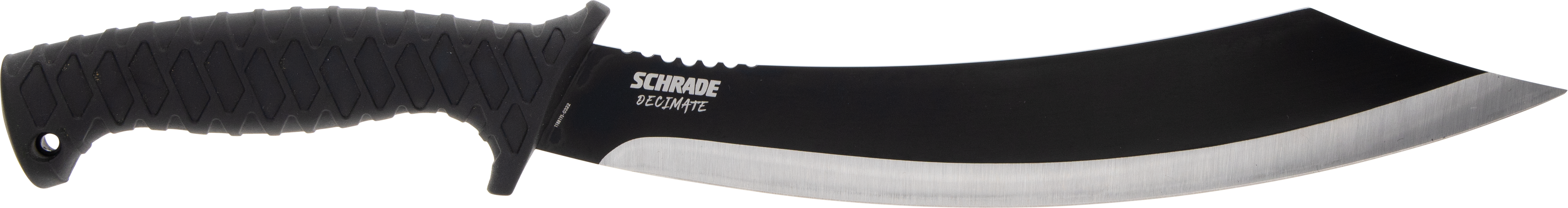 Schrade Decimate Parang Machete 11.75" 3Cr13 Stainless Steel Blade Rubber Overmold Handle Black