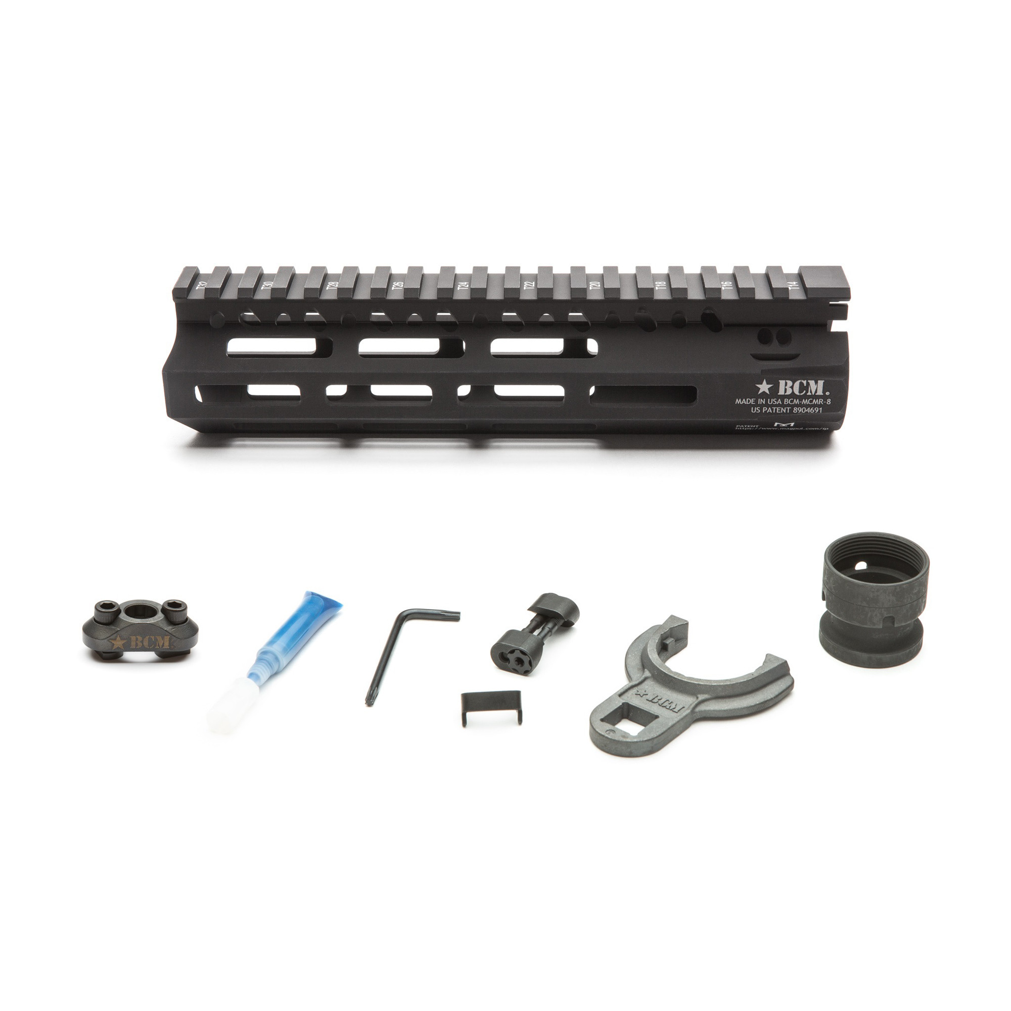 BCM MCMR10556BLK BCMGunfighter MCMR 10" M-LOK, Free-Floating Style Made of Aluminum with Black Anodized Finish for AR-Platform