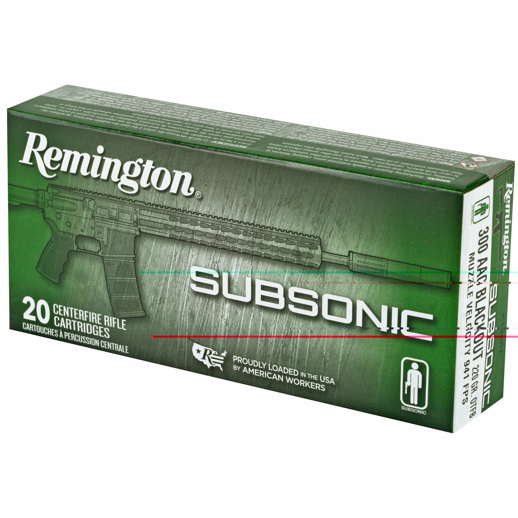 Remington 300BLK 220GR SUBSONIC 20/200 Rem Subsonic 300Blk 220Gr Otfb 20/10