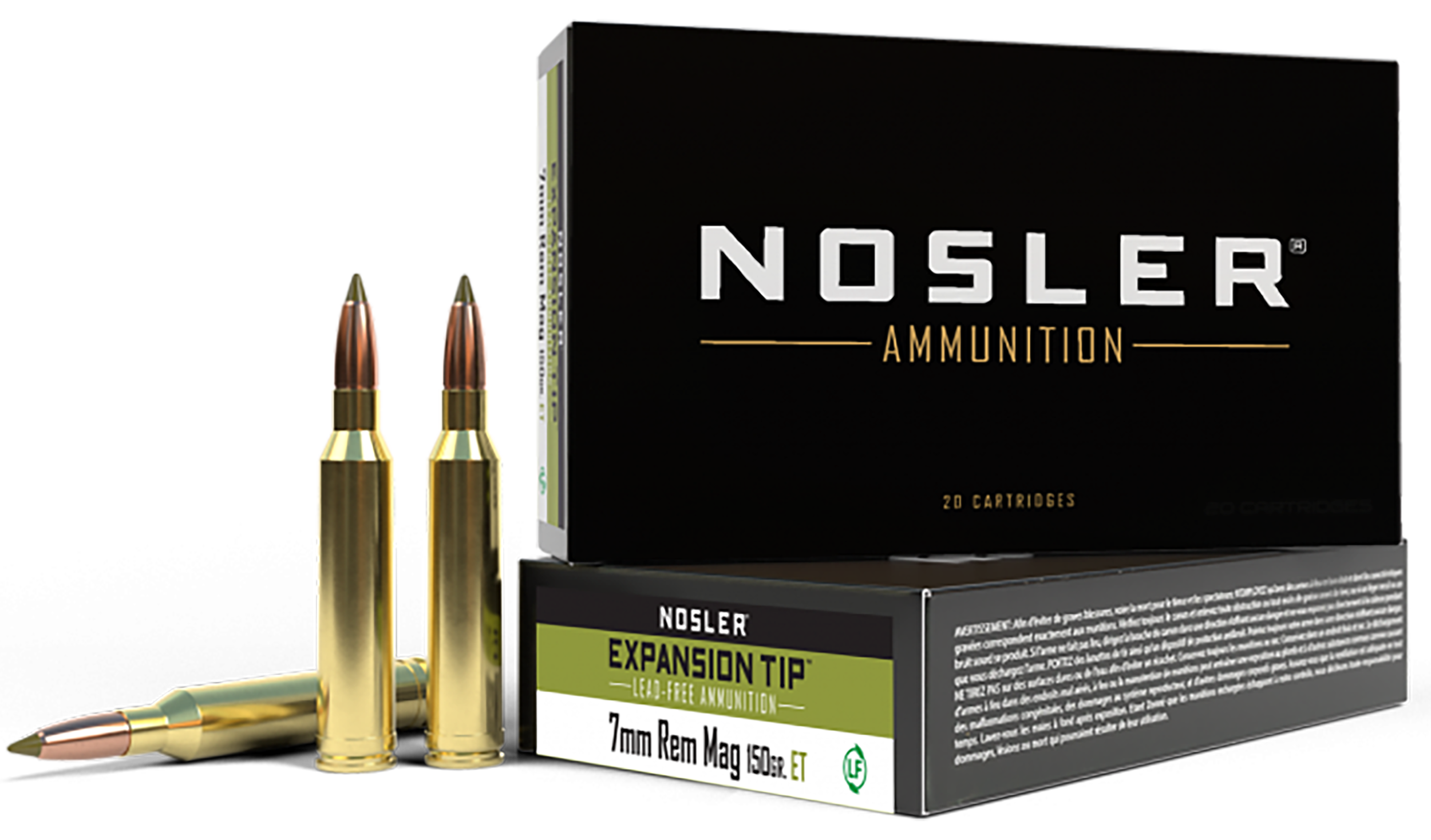 Nosler 40032 E-Tip Hunting 7mm Rem Mag 150 gr E-Tip Lead-Free 20 Per Box/ 10 Cs