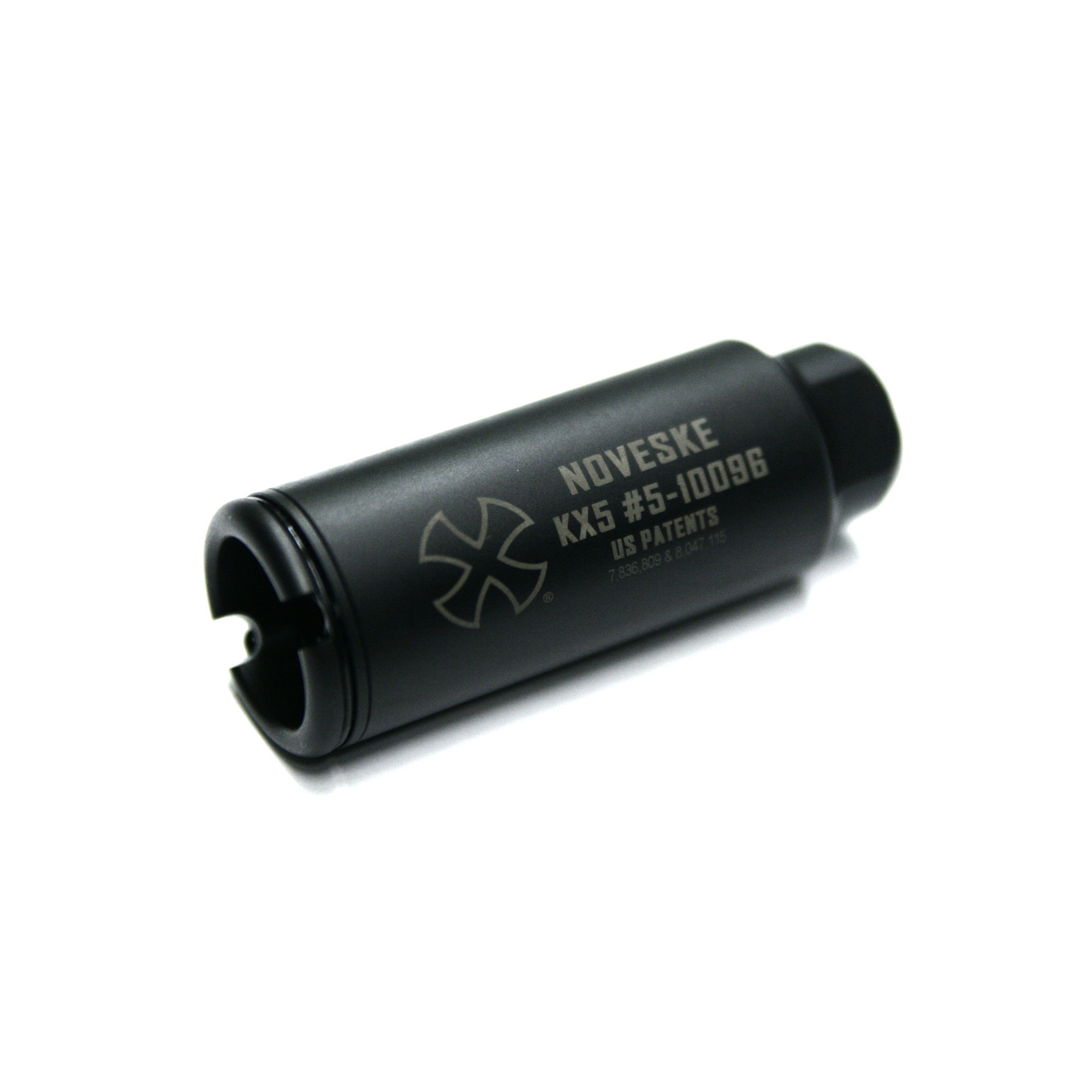 Noveske 5000519 KX5 Flash Suppressor Black Nitride Steel with 1/2"-28 tpi Threads, 3.25" OAL & 1.20" Diameter for 5.56x45mm NATO AR-Platform