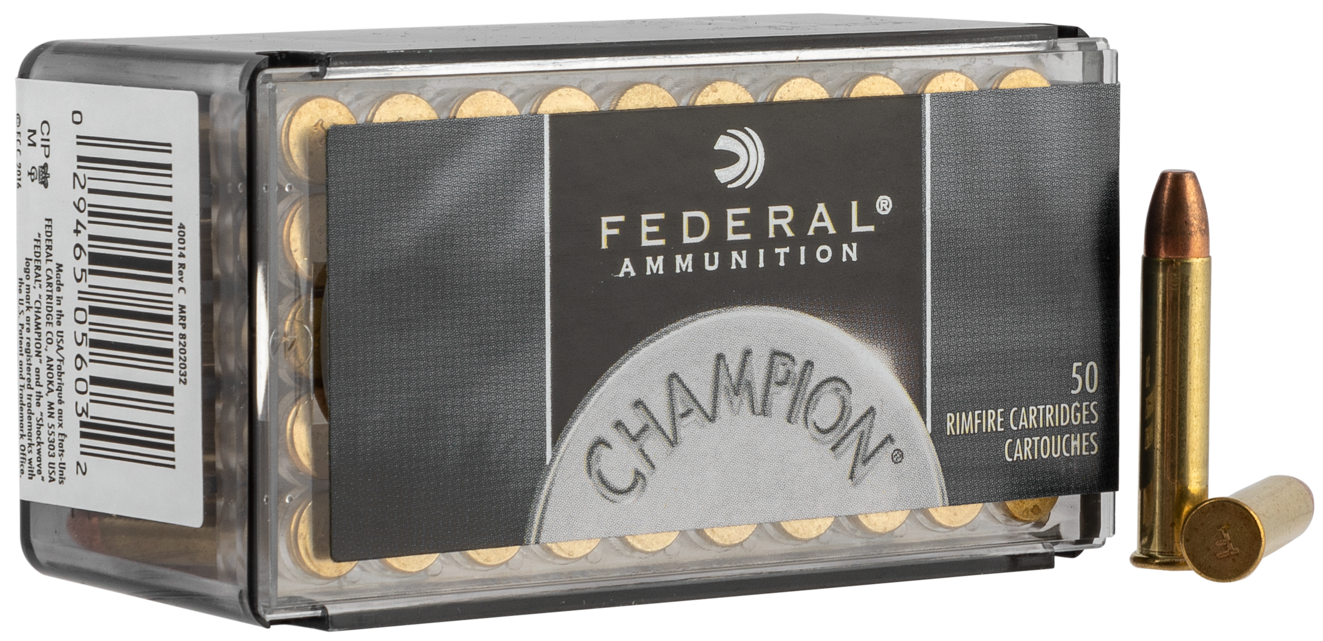 Fed Champ 22wmr 40gr Fmj 50/3000