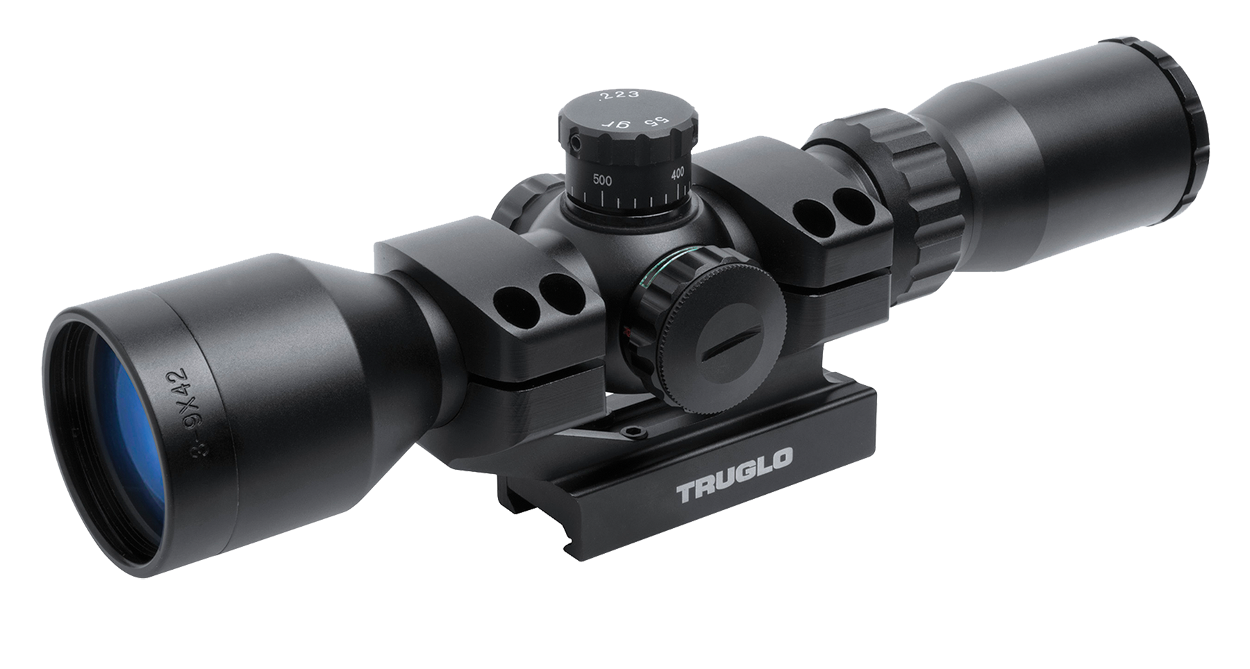 Truglo 3-9x42 Tactical 30mm Riflescope Matte, Illuminated Mil-Dot, Tactical Mounted Inc