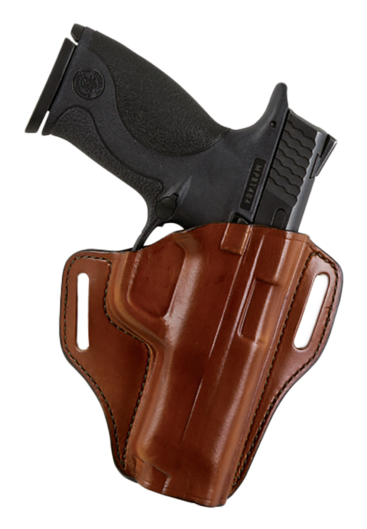 Bianchi 25032 57 RemedyOWB Size 22A Tan Leather Belt Slide Fits Ruger LCR Right Hand
