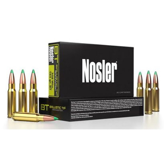 Nosler BT Ammunition 7mm Remington Magnum 160 Grain Ballistic Tip 20RD