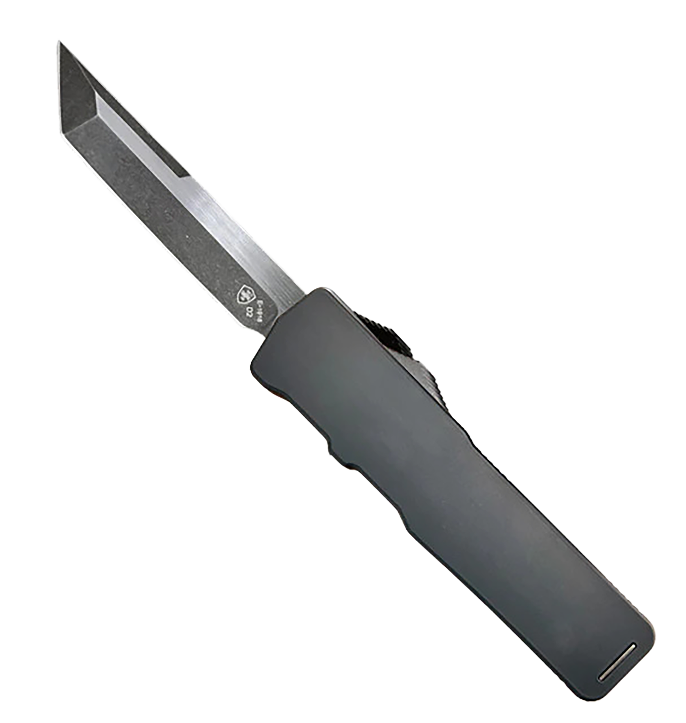 Templar Knife XLBR221 ExcaliburLarge 3.55" OTF Tanto Plain Black Oxide Stonewashed Powder Coated D2 Steel Blade/5.25" Black Aluminum/Rubber Handle Includes Pocket Clip