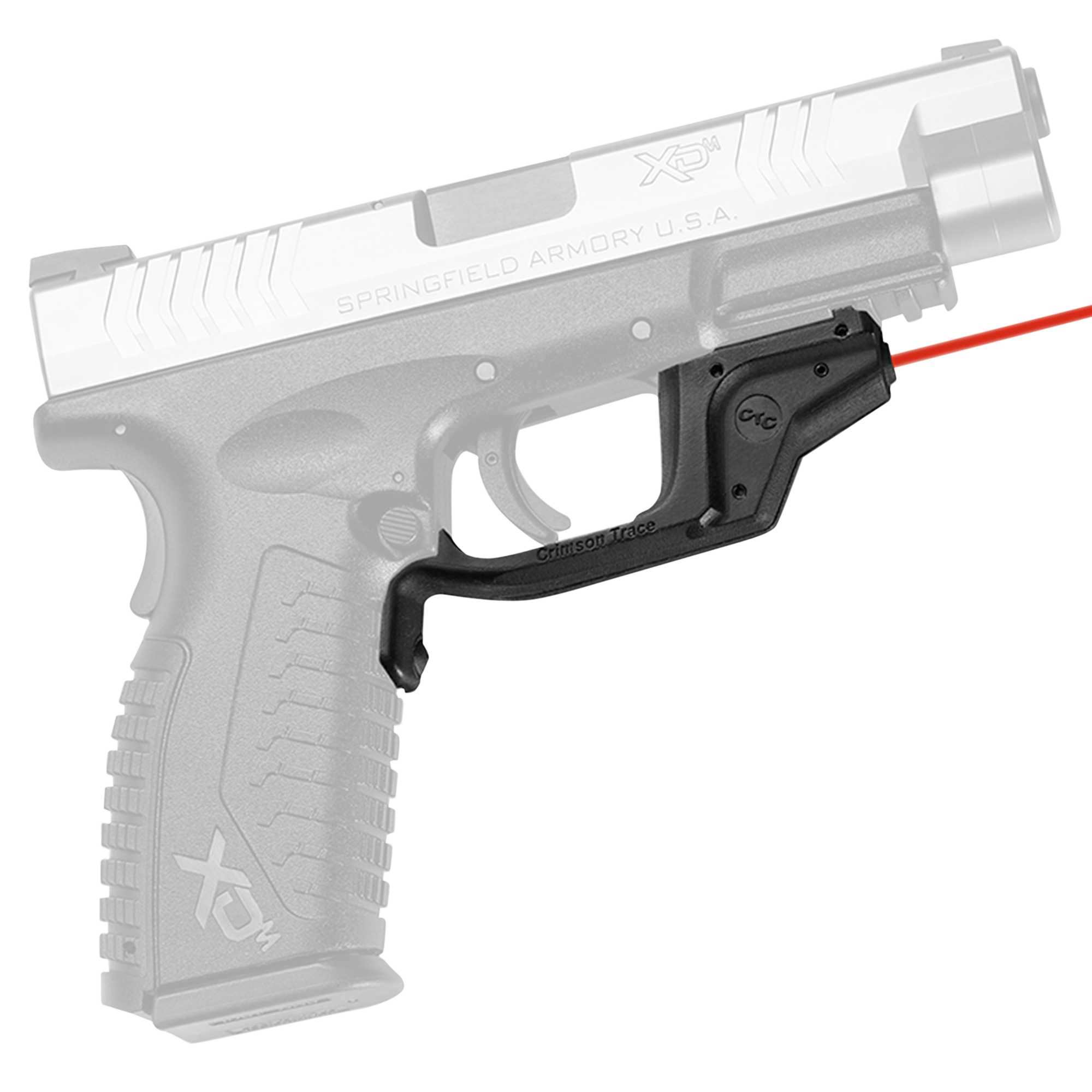Crimson Trace LG448 Laserguard5mW Red Laser with 633nM Wavelength & 50 ft Range Black Finish for Springfield XD, XD-M