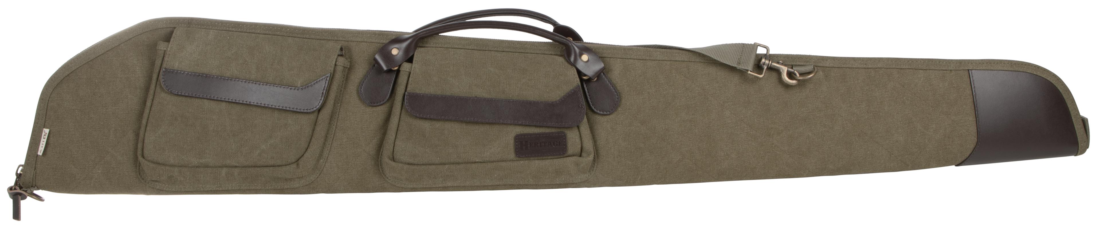 Heritage Cases 54352 North Plattemade of Olive Cotton Canvas with Leather Trim, Brushed Tricot Lining & Lockable Zipper 52" L