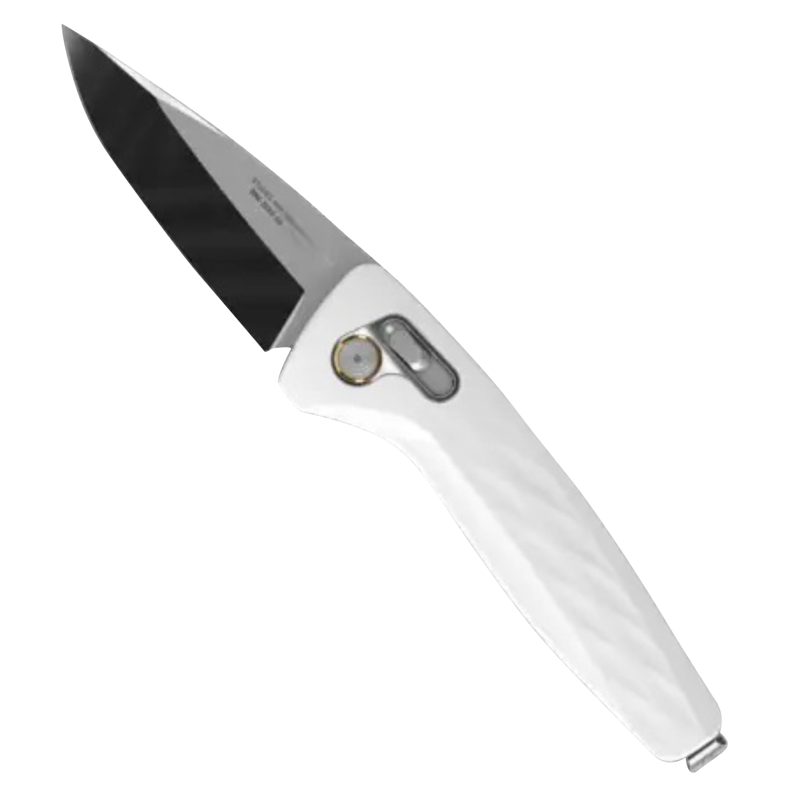 S.O.G SOG12730557 One-Zero XR 3.10" Folding Plain Black Chrome Cryo CPM S35VN Steel Blade/ White Sculpted Aluminum Handle