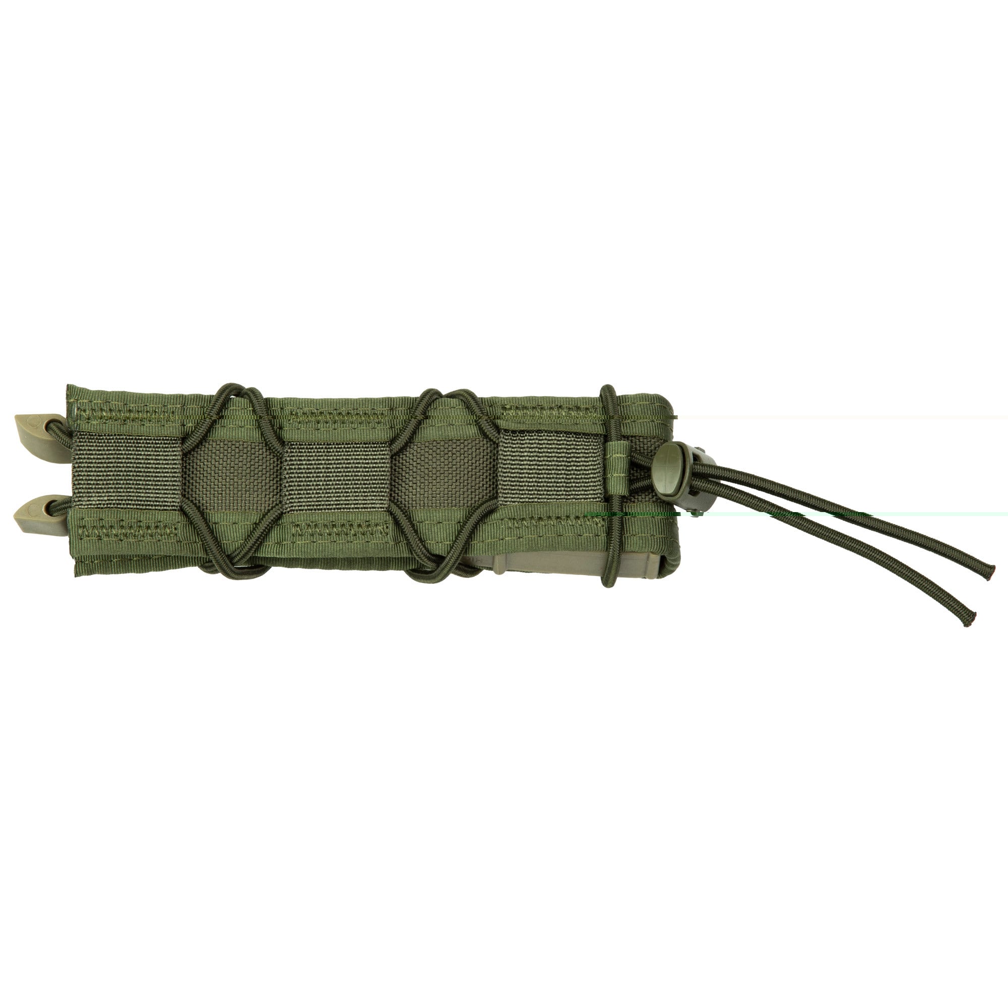 High Speed Gear 11EX00CB TACO Extended Mag Pouch Single Coyote Brown Nylon MOLLE Belts 2" Wide Compatible w/ Pistol