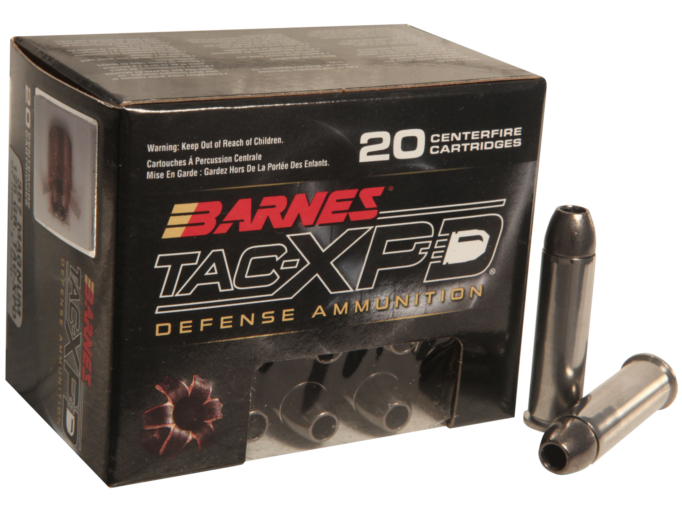 Barnes TAC-XPD Ammunition 357 Magnum 125 Grain TAC-XP Hollow Point Lead-Free 20RD