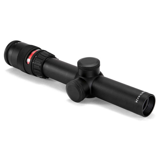 Trijicon 1-4x24 AccuPoint 30mm Rifle Scope Matte, Red Triangle Post