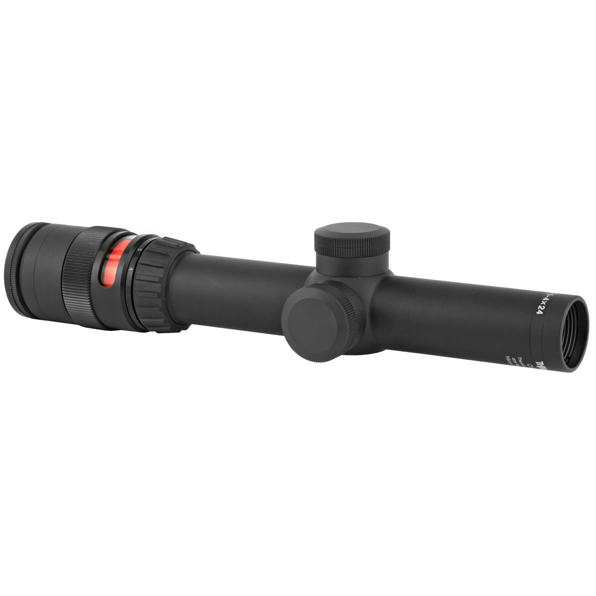Trijicon 1-4x24 AccuPoint 30mm Rifle Scope Matte, Red Triangle Post