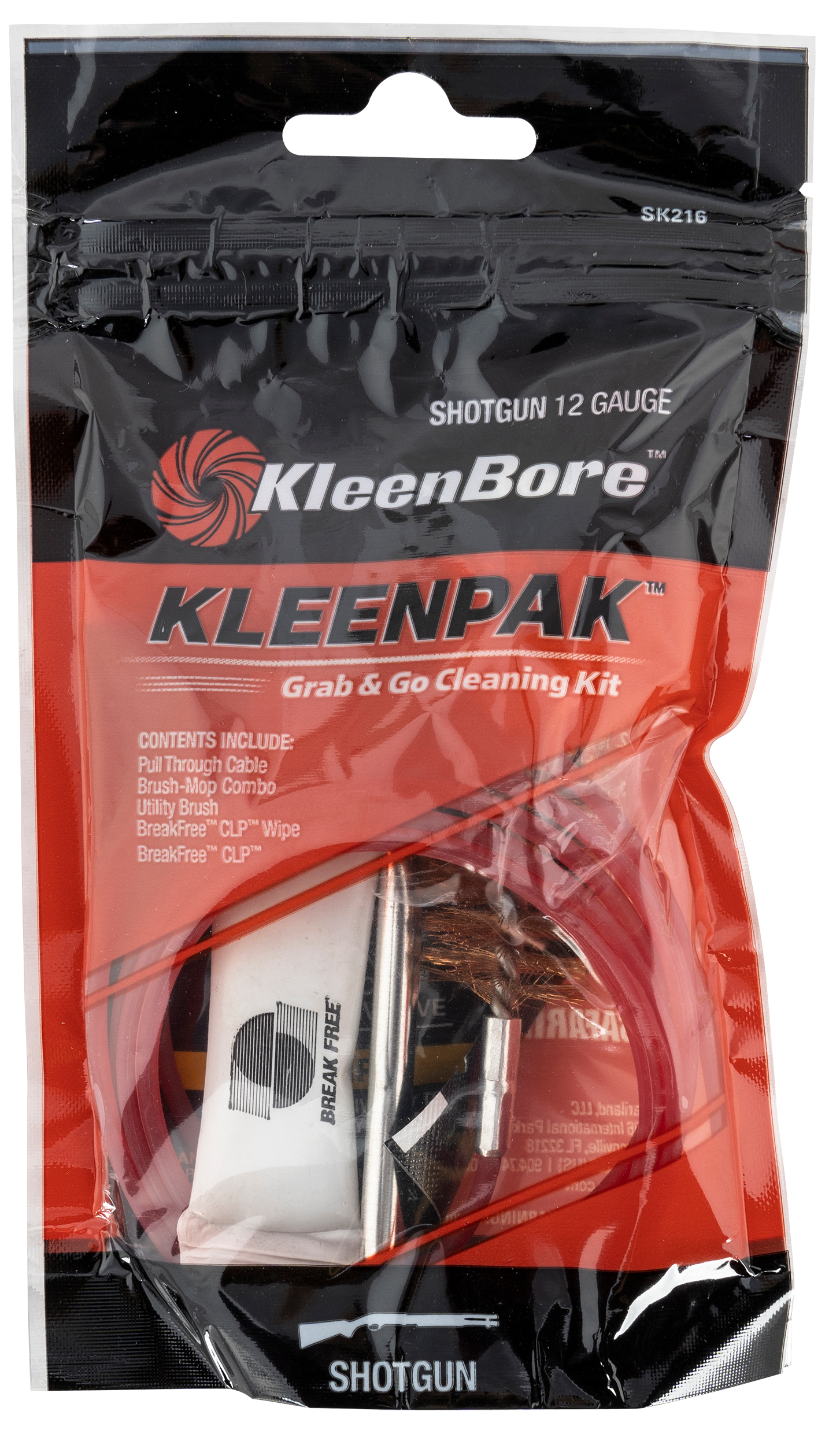 KleenBore SK21610 Grab & Go Cleaning Kit 12 Gauge Shotgun 10 Per Pack
