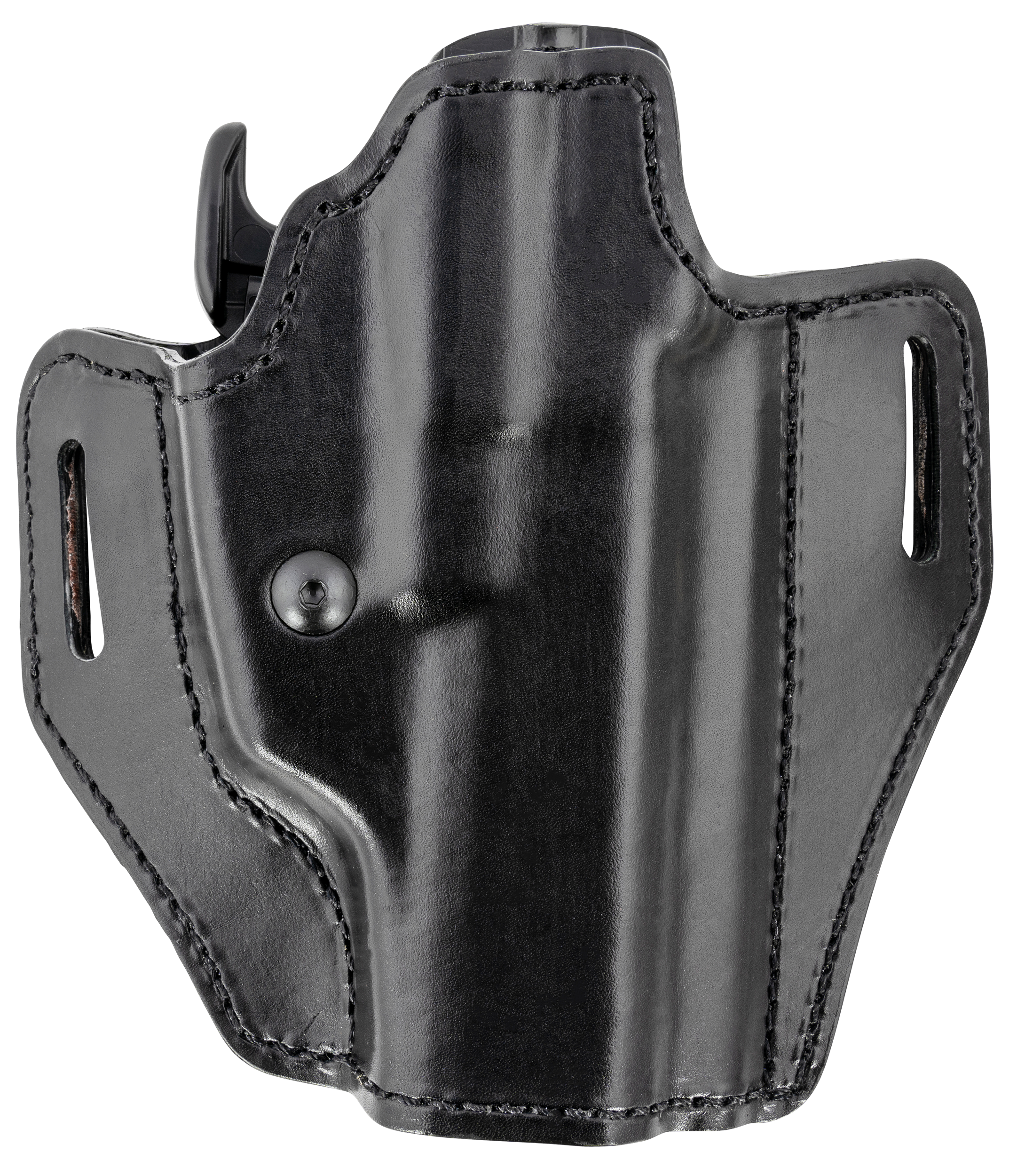 Bianchi 56831 Allusion Assent Pro-Fit OWB Size 18 Black Leather Belt Slide Fits S&W M&P Fits CZ 75 Fits FN FNS Right Hand