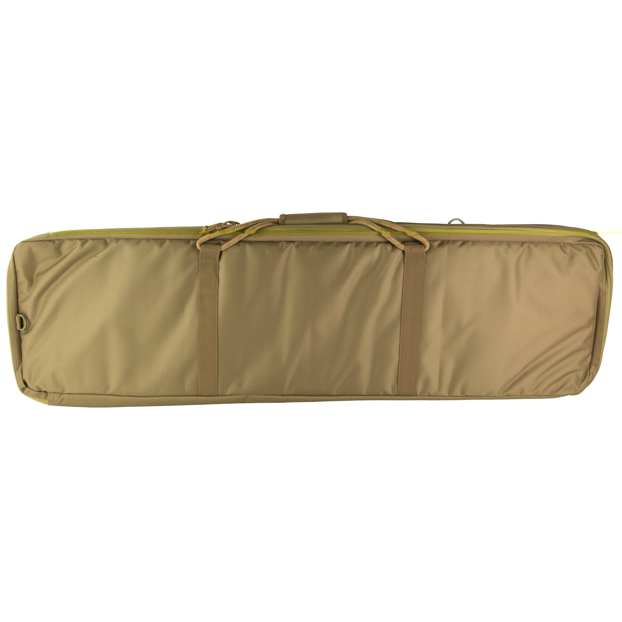 Tac Six 10839 Unit Tactical Case made of Coyote Polyester with Flexible Design, MOLLE, Storage Pockets, Rope Handles, Lockable Zippers & Detachable Padded Shoulder Strap Holds 2 Tactical Rifles 38" L x 13" W x 4" H Interior Dimensions