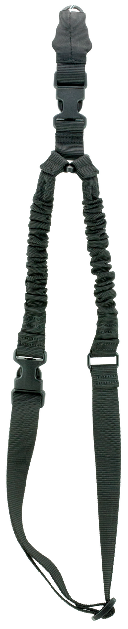 Aim Sports AOPS01B One Point Sling made of Black Elastic Webbing with 26" OAL, 1.25" W & Bungee Design for Rifles