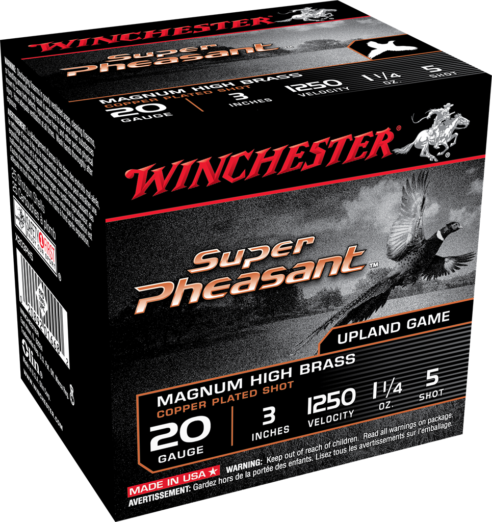 Winchester Super-X Super Pheasant Ammunition 20 Gauge Copper Plated Shot