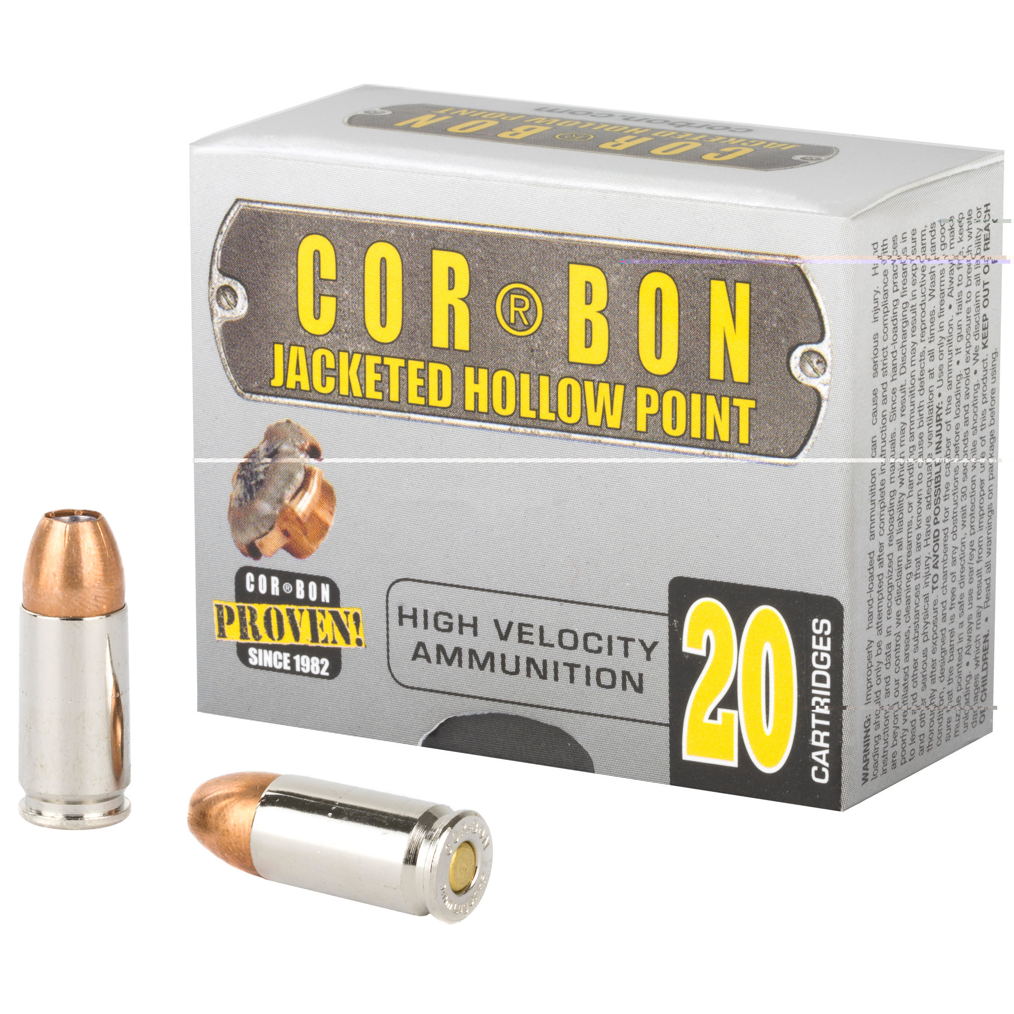CorBon Self Defense 9mm Luger 20rd Ammo 125 Grain JHP 25 Boxes Per Case