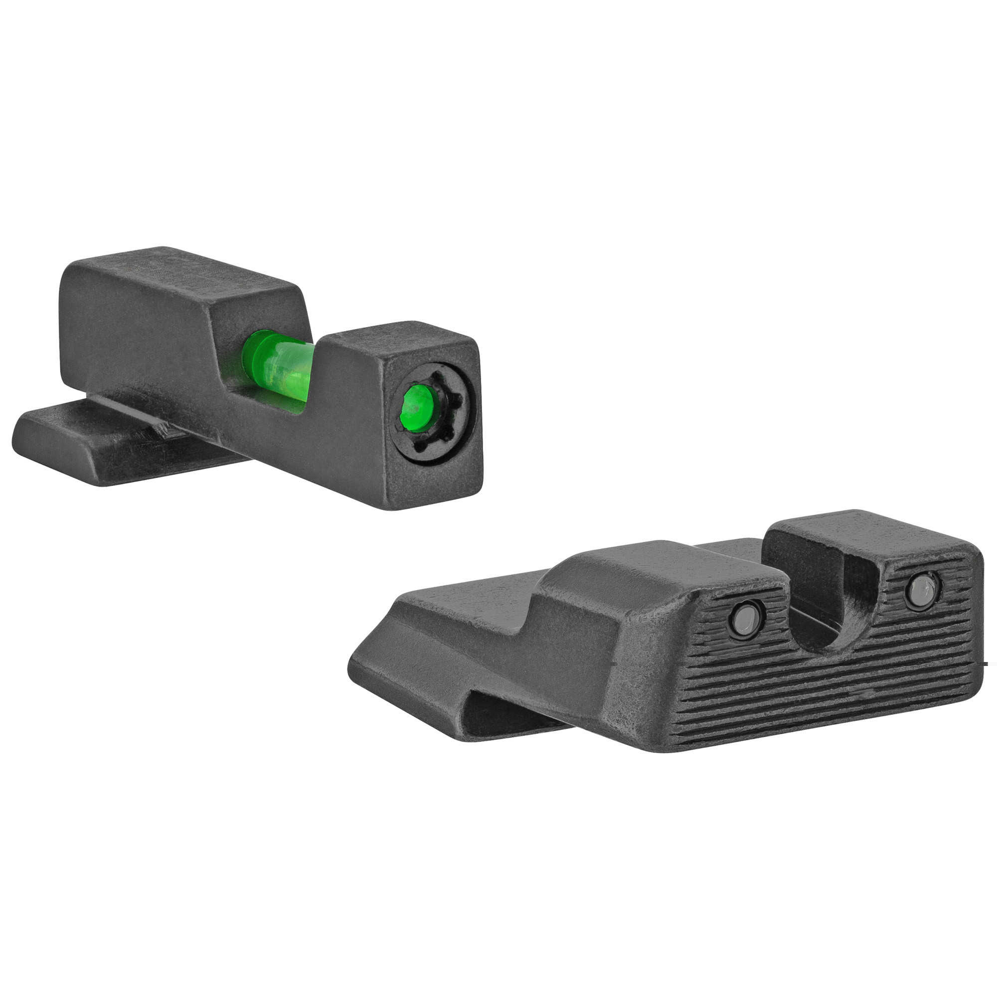 Trijicon 601110 DI Night Sight Set- Smith & Wesson M&P SHIELDBlack | Green Tritium/Fiber Optic Front Sight Black Outline Front Sight Green Tritium Black Outline Rear Sight