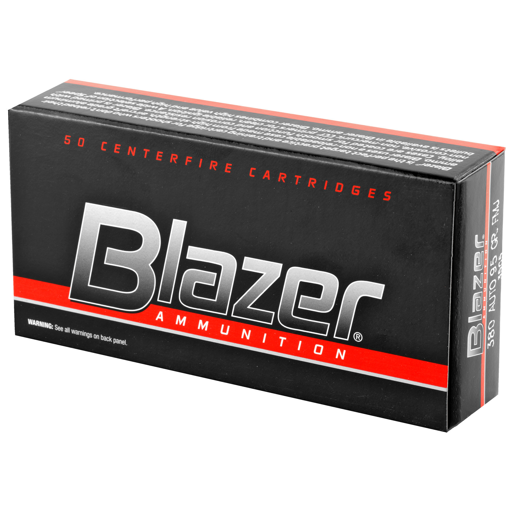 CCI 3505 Blazer Handgun 380 ACP 95 gr Total Metal Jacket (TMJ) 50rd Bx